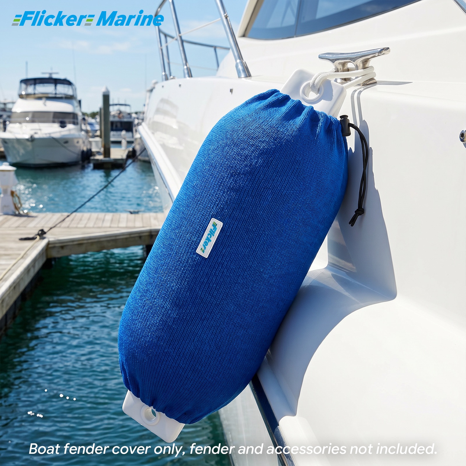 Flicker Royal Blue Boat Fender Cover Acrylic Marine Protective Cover for Yacht Boat Fenders 7 Sizes