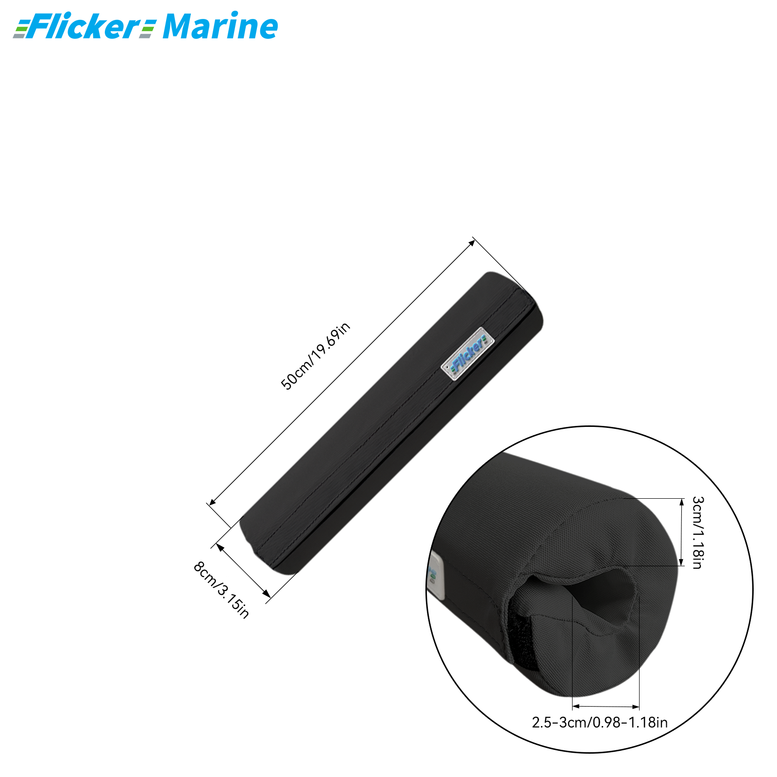 Marine Foam Rail Padding Cover, Thickened Boat Lifeline Foam Protector, UV Resistant Cushion Sleeve for Sailboat and Yacht Railings