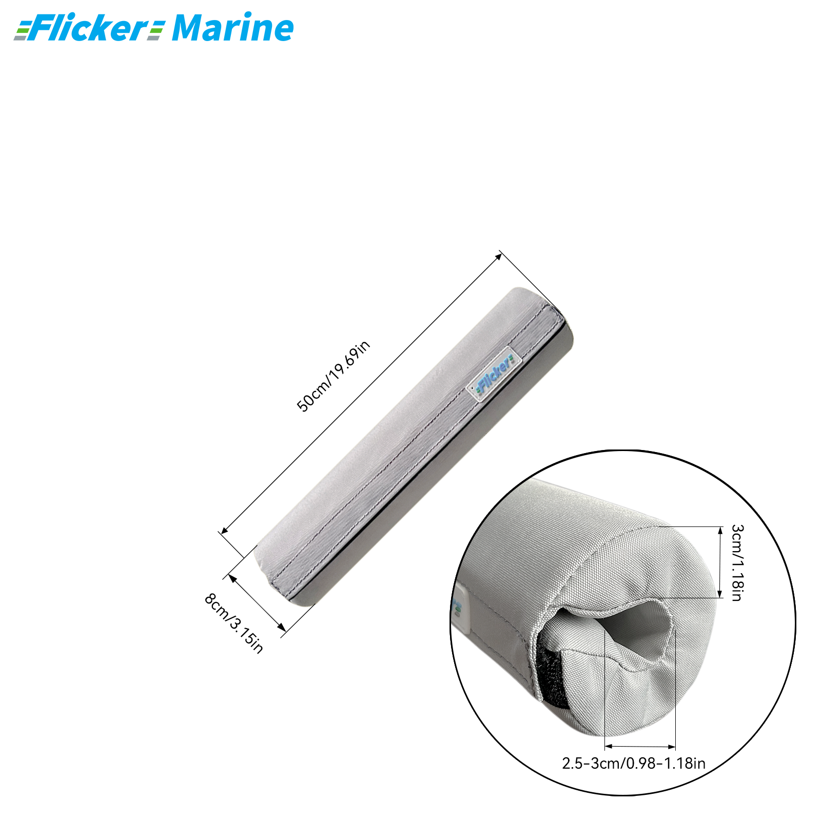 Marine Foam Rail Padding Cover, Thickened Boat Lifeline Foam Protector, UV Resistant Cushion Sleeve for Sailboat and Yacht Railings