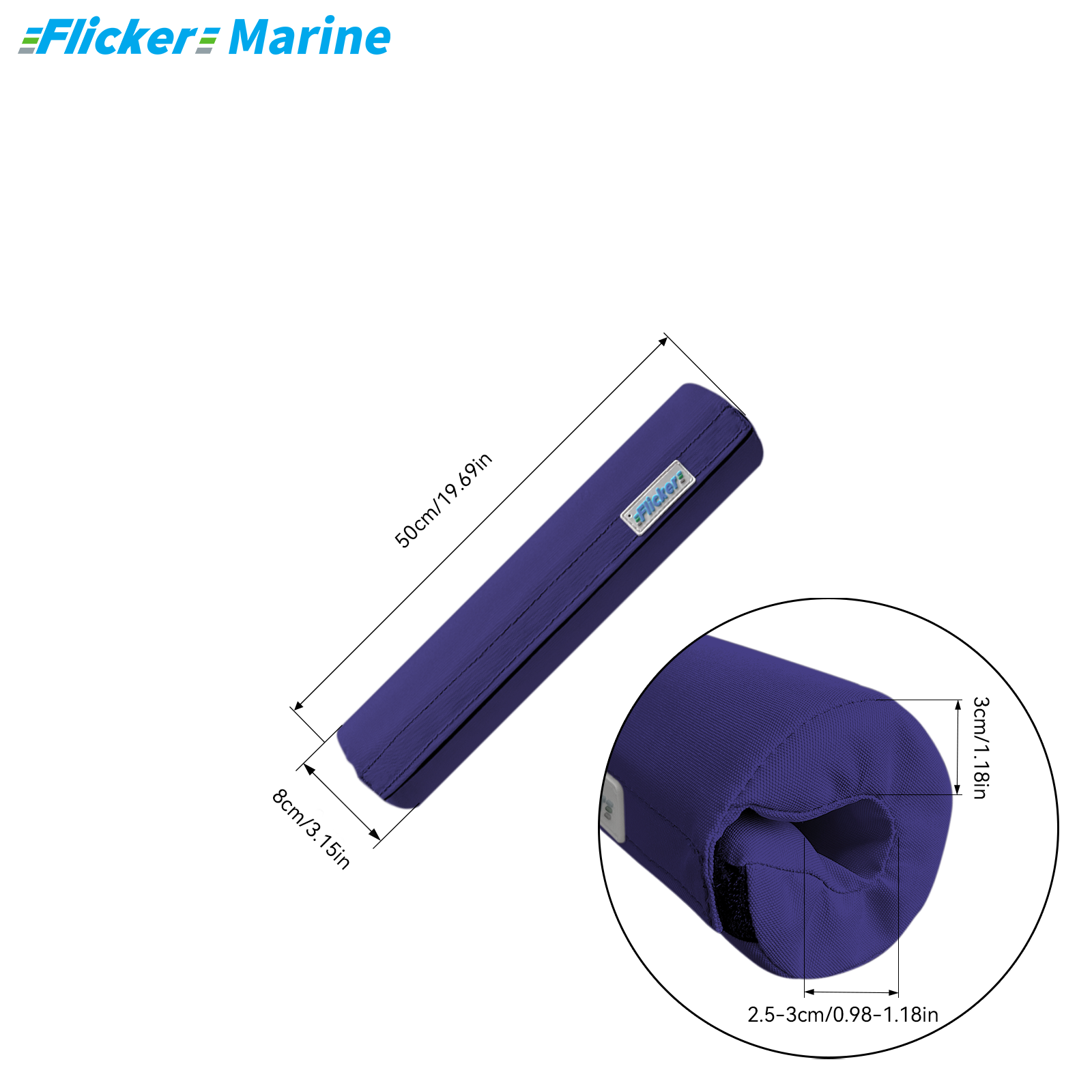 Marine Foam Rail Padding Cover, Thickened Boat Lifeline Foam Protector, UV Resistant Cushion Sleeve for Sailboat and Yacht Railings
