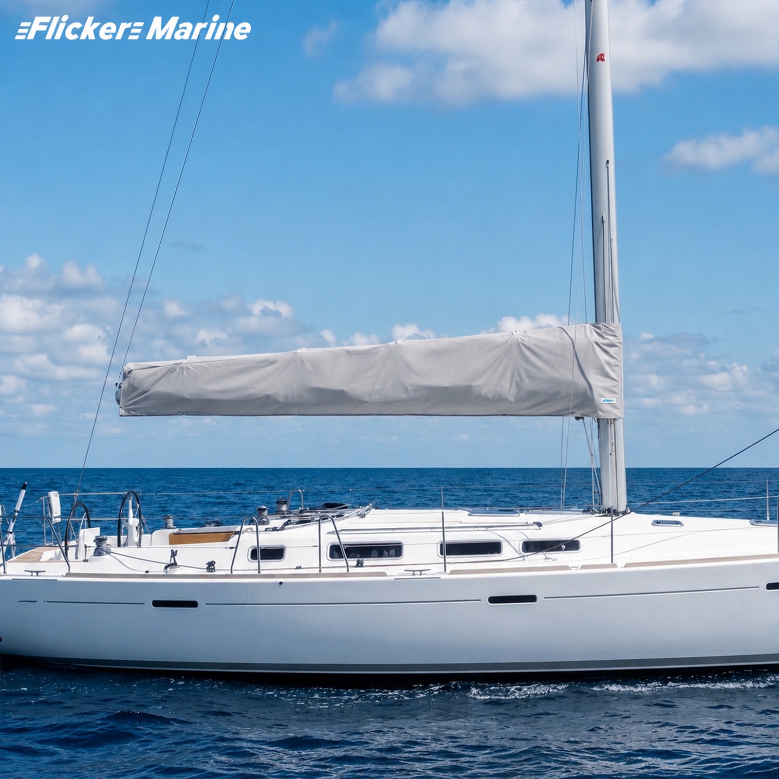 Mainsail Cover for Sailboats, UV Resistant Polyester Sail Cover, Reinforced Stitching, Weather Protection for Storage and Dockside Use