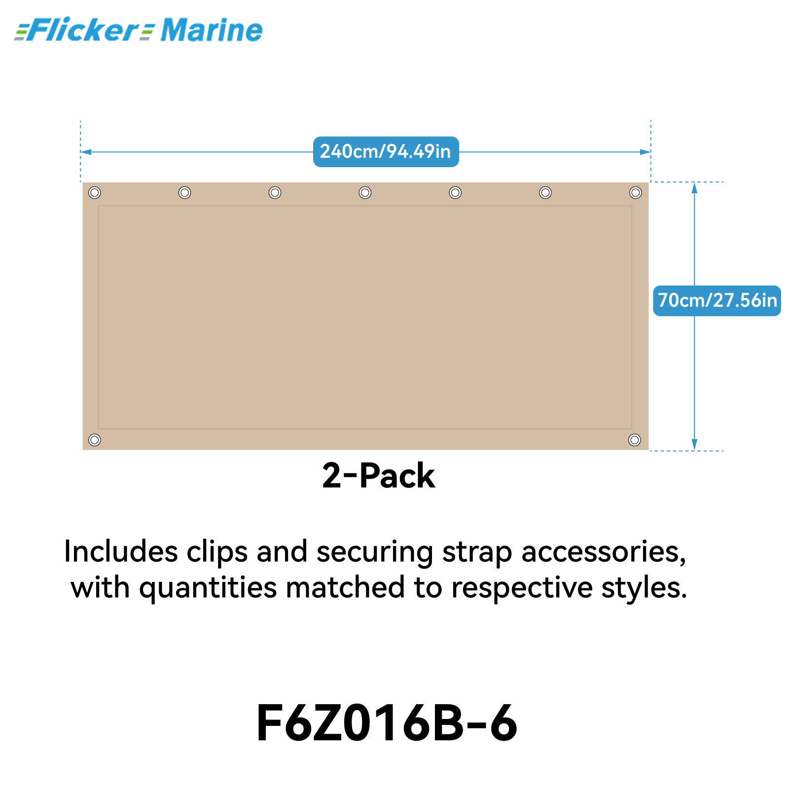 Quick-Release Bimini Side Shade Panels – Premium Sun-Blocking Fabric for Boat Bimini Tops