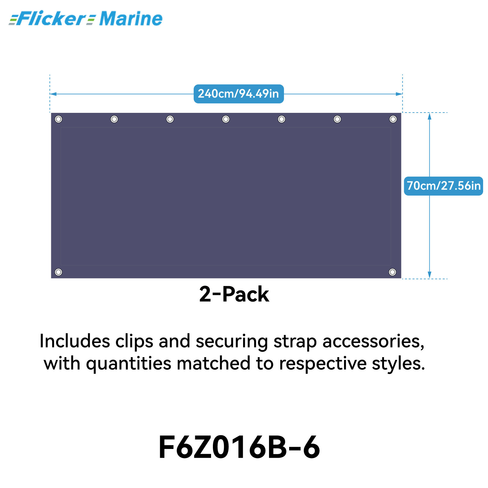 Quick-Release Bimini Side Shade Panels – Premium Sun-Blocking Fabric for Boat Bimini Tops