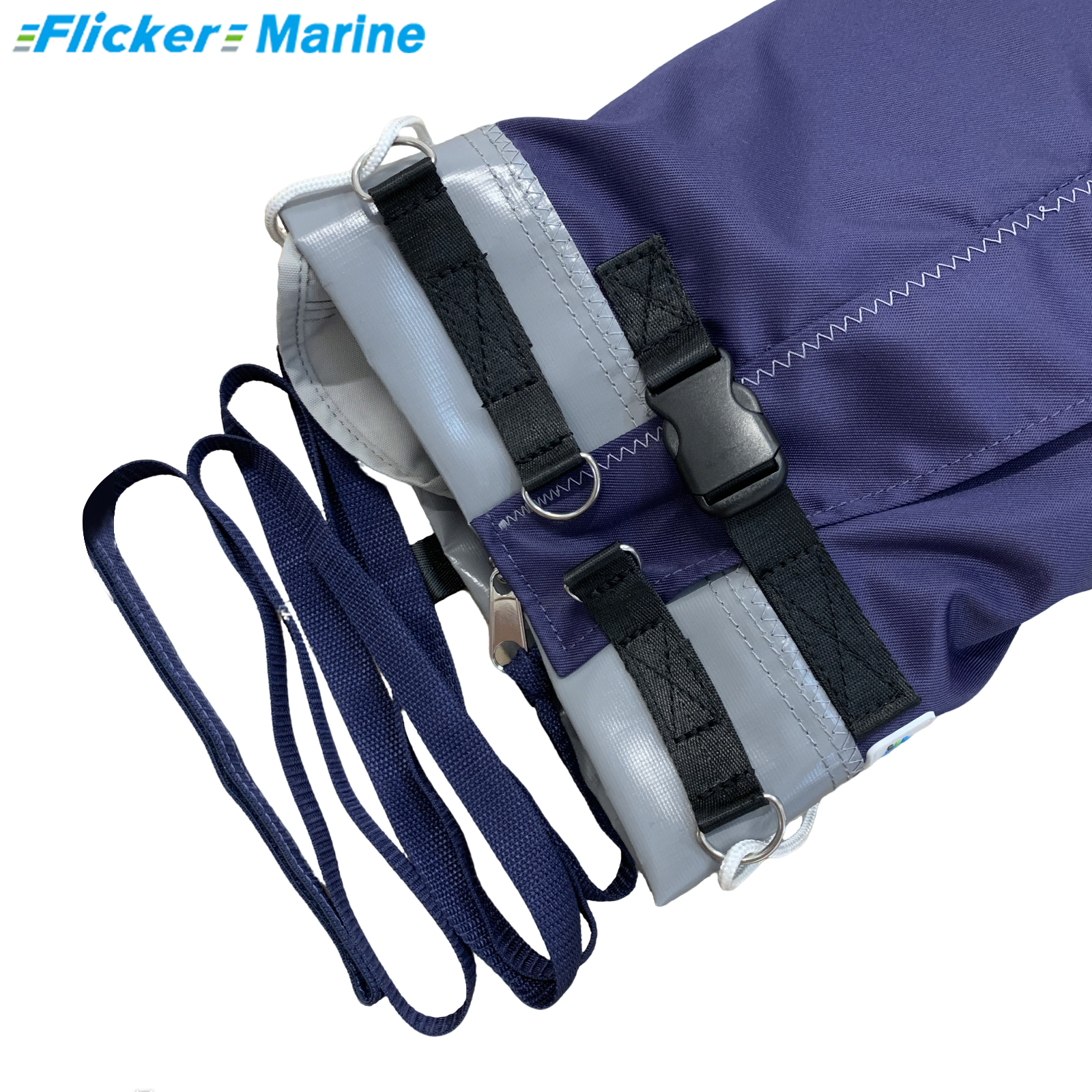 Flicker Furling Jib Sock – All-Weather Headsail Cover with UV Protection (Multiple Sizes)【Size Customization Available】
