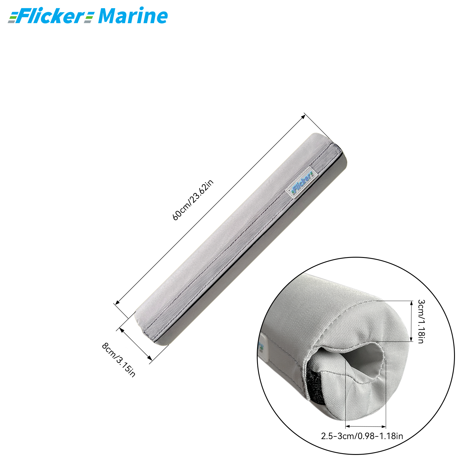 Marine Foam Rail Padding Cover, Thickened Boat Lifeline Foam Protector, UV Resistant Cushion Sleeve for Sailboat and Yacht Railings