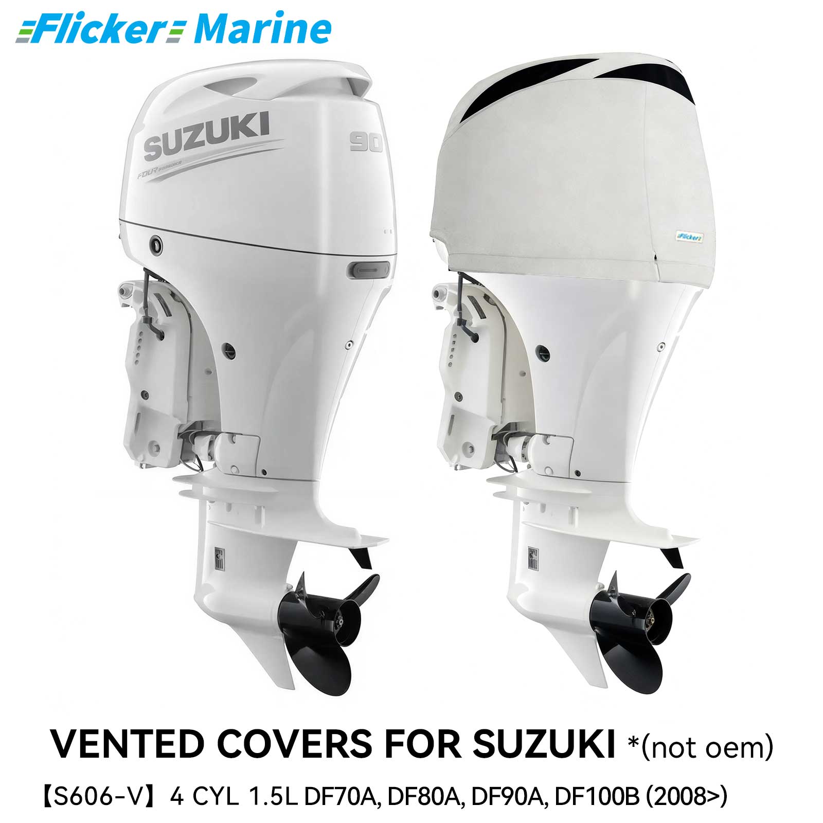 Grey Vented Covers for SUZUKI
