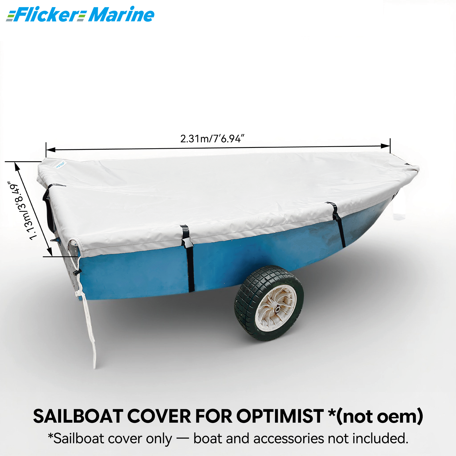 Sailboat Cover for Optimist – Custom Fit Dinghy Cover for Storage, Docking & Trailering