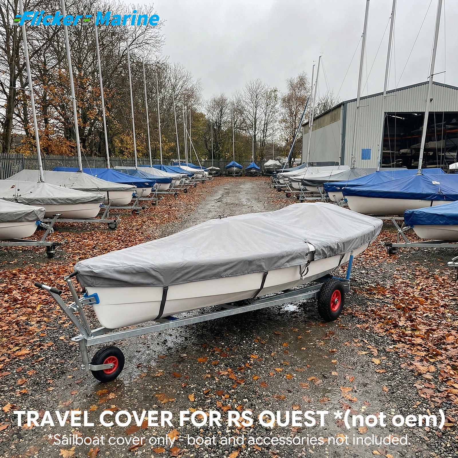 Sailboat Cover for RS Quest – Custom Fit Dinghy Cover for Storage, Docking & Trailering