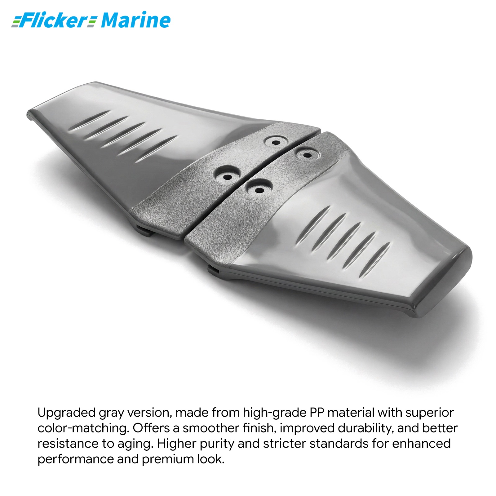 Hydrofoil Stabilizer for Outboard Motors – Gray & Black, 1/2/5/10 Piece Options