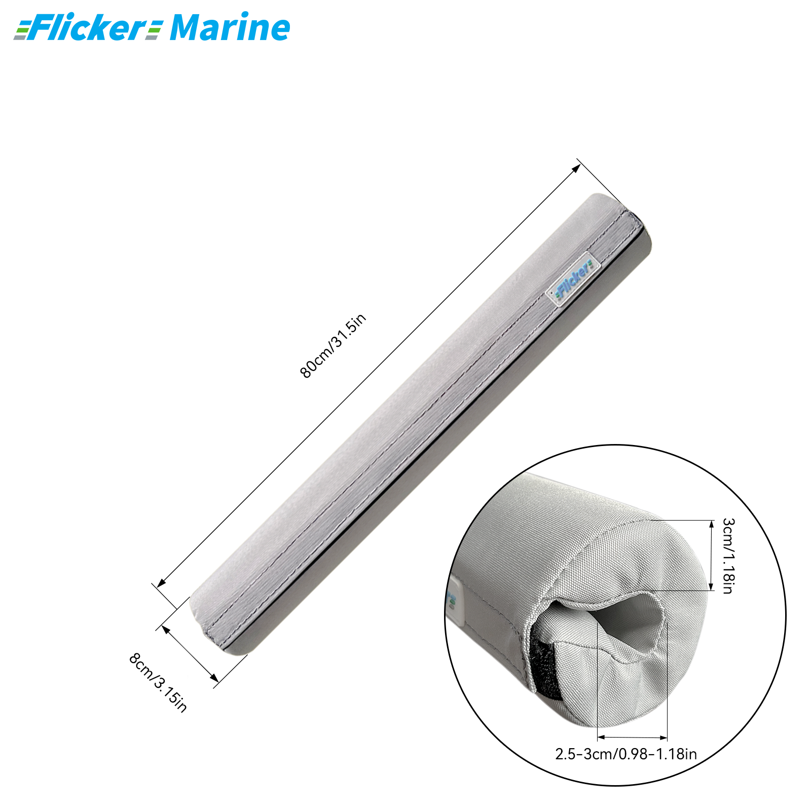 Marine Foam Rail Padding Cover, Thickened Boat Lifeline Foam Protector, UV Resistant Cushion Sleeve for Sailboat and Yacht Railings
