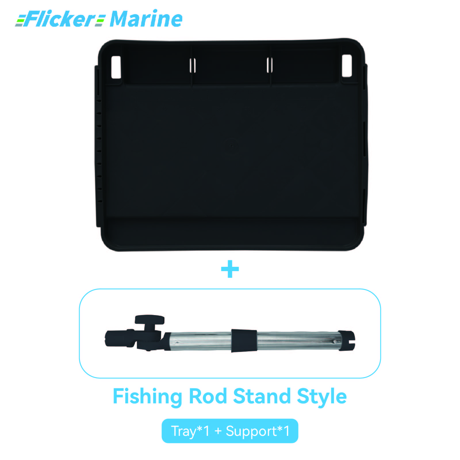 Flicker Marine Fillet Cutting Board & Bait Table – Black, 3 Mounting Options