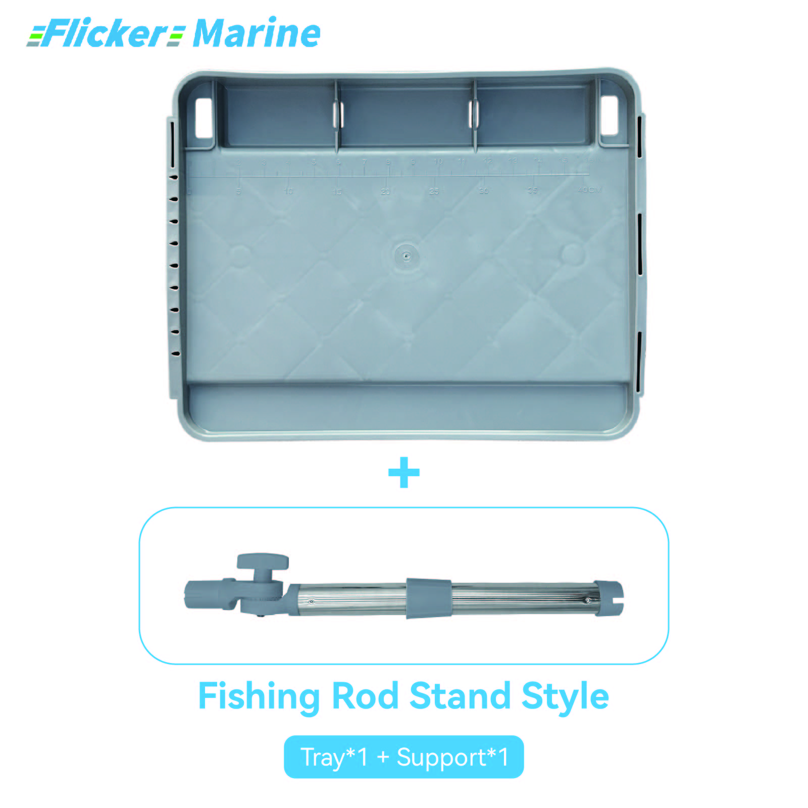 Flicker Marine Fillet Cutting Board & Bait Table – Gray, 3 Mounting Options