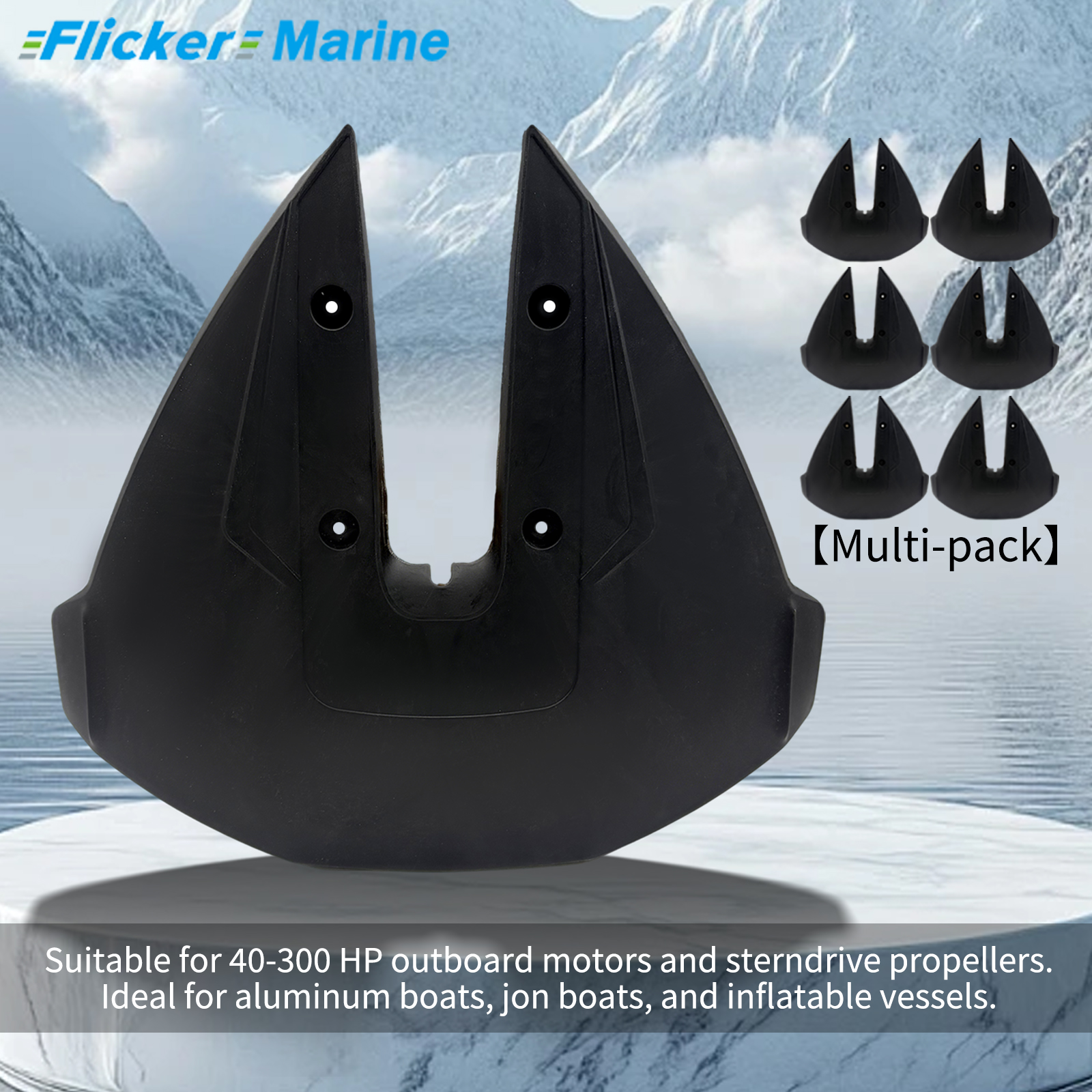 300 Hydrofoil for 40-300 hp Boats ，Narrow streamline shape.Quick, precise control.Eliminates drag.Improved thrust for quick plane at lower speeds