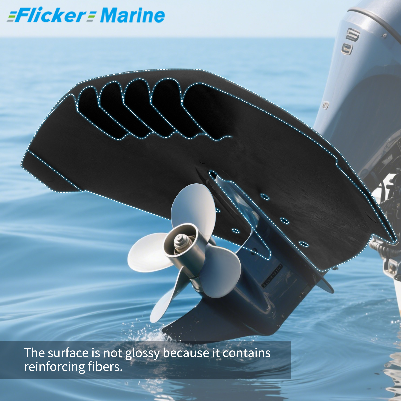 300 Hydrofoil for 40-300 hp Boats ，Narrow streamline shape.Quick, precise control.Eliminates drag.Improved thrust for quick plane at lower speeds