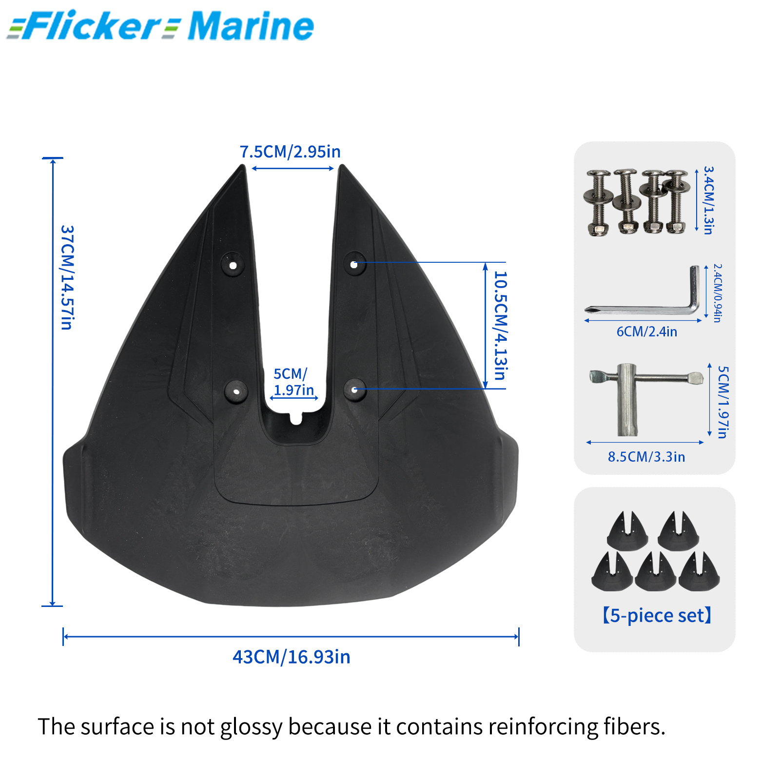 300 Hydrofoil for 40-300 hp Boats ，Narrow streamline shape.Quick, precise control.Eliminates drag.Improved thrust for quick plane at lower speeds