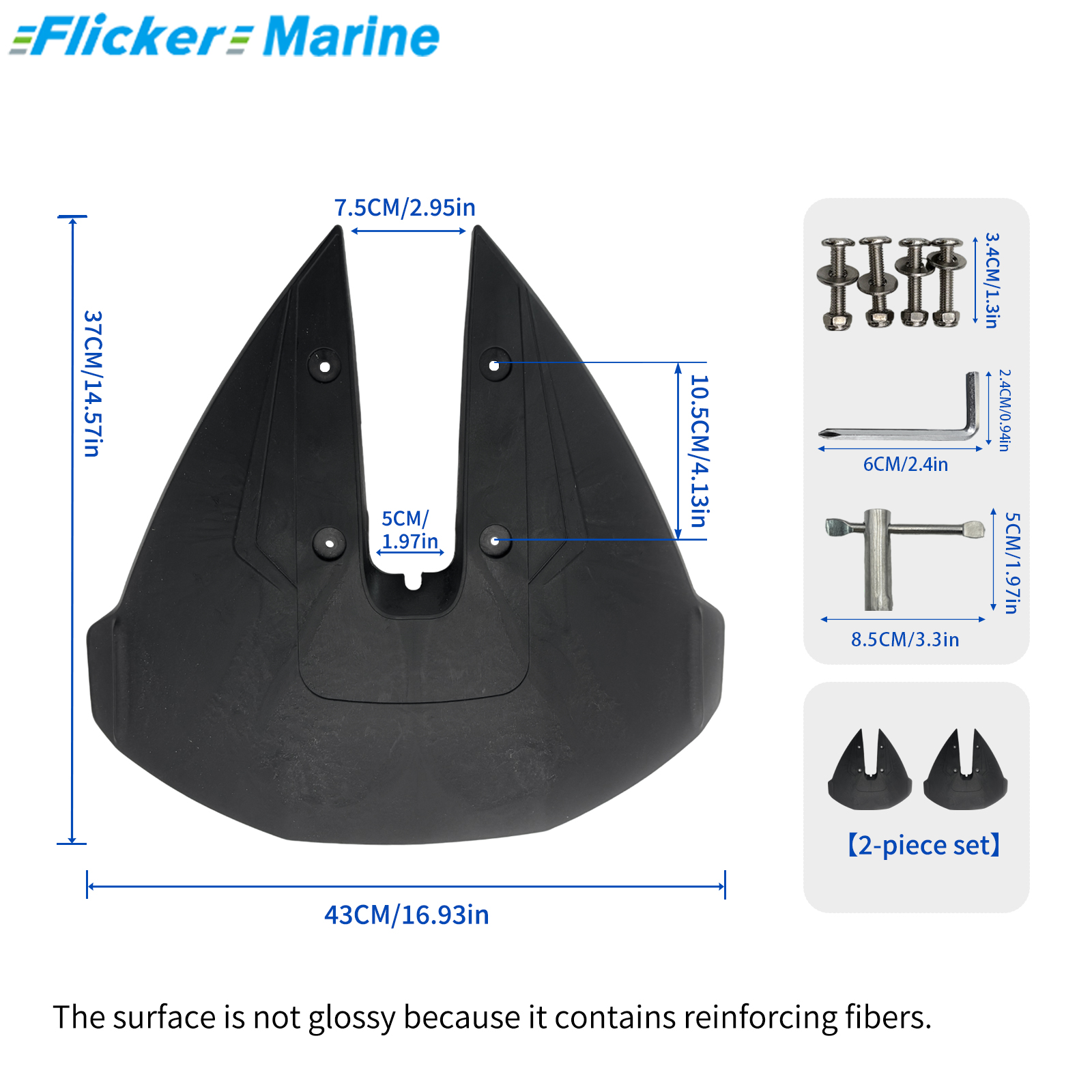 300 Hydrofoil for 40-300 hp Boats ，Narrow streamline shape.Quick, precise control.Eliminates drag.Improved thrust for quick plane at lower speeds
