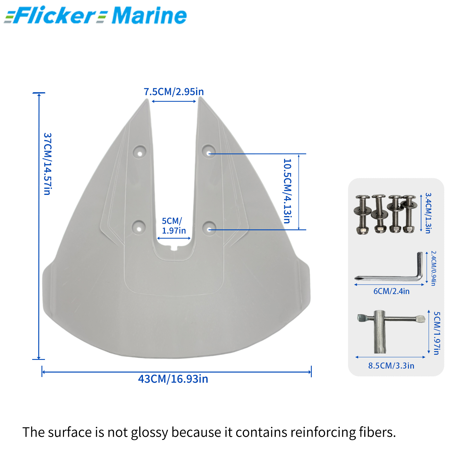 300 Hydrofoil for 40-300 hp Boats ，Narrow streamline shape.Quick, precise control.Eliminates drag.Improved thrust for quick plane at lower speeds