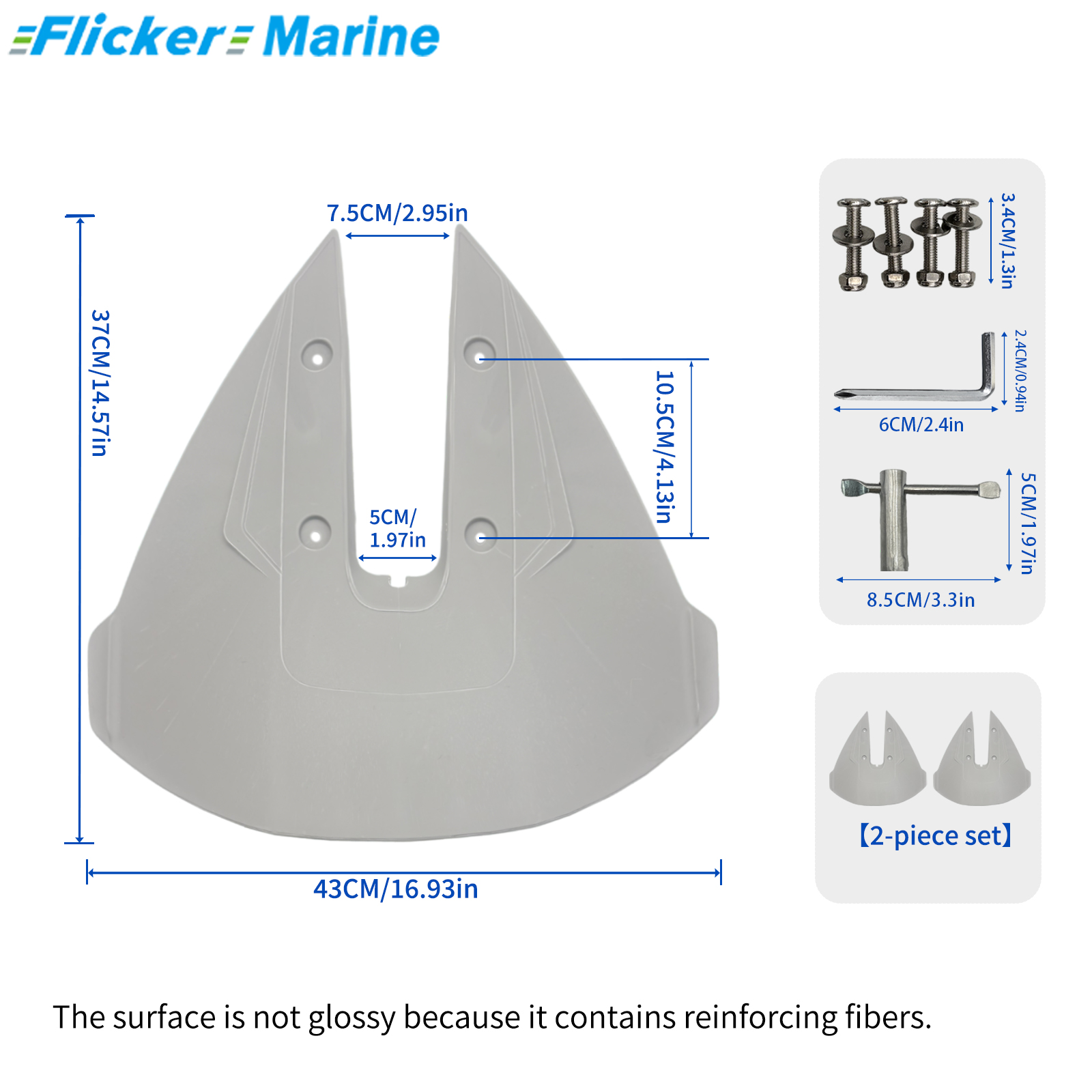 300 Hydrofoil for 40-300 hp Boats ，Narrow streamline shape.Quick, precise control.Eliminates drag.Improved thrust for quick plane at lower speeds