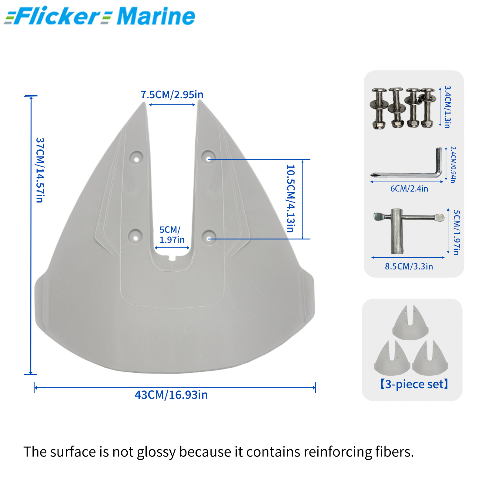 300 Hydrofoil for 40-300 hp Boats ，Narrow streamline shape.Quick, precise control.Eliminates drag.Improved thrust for quick plane at lower speeds