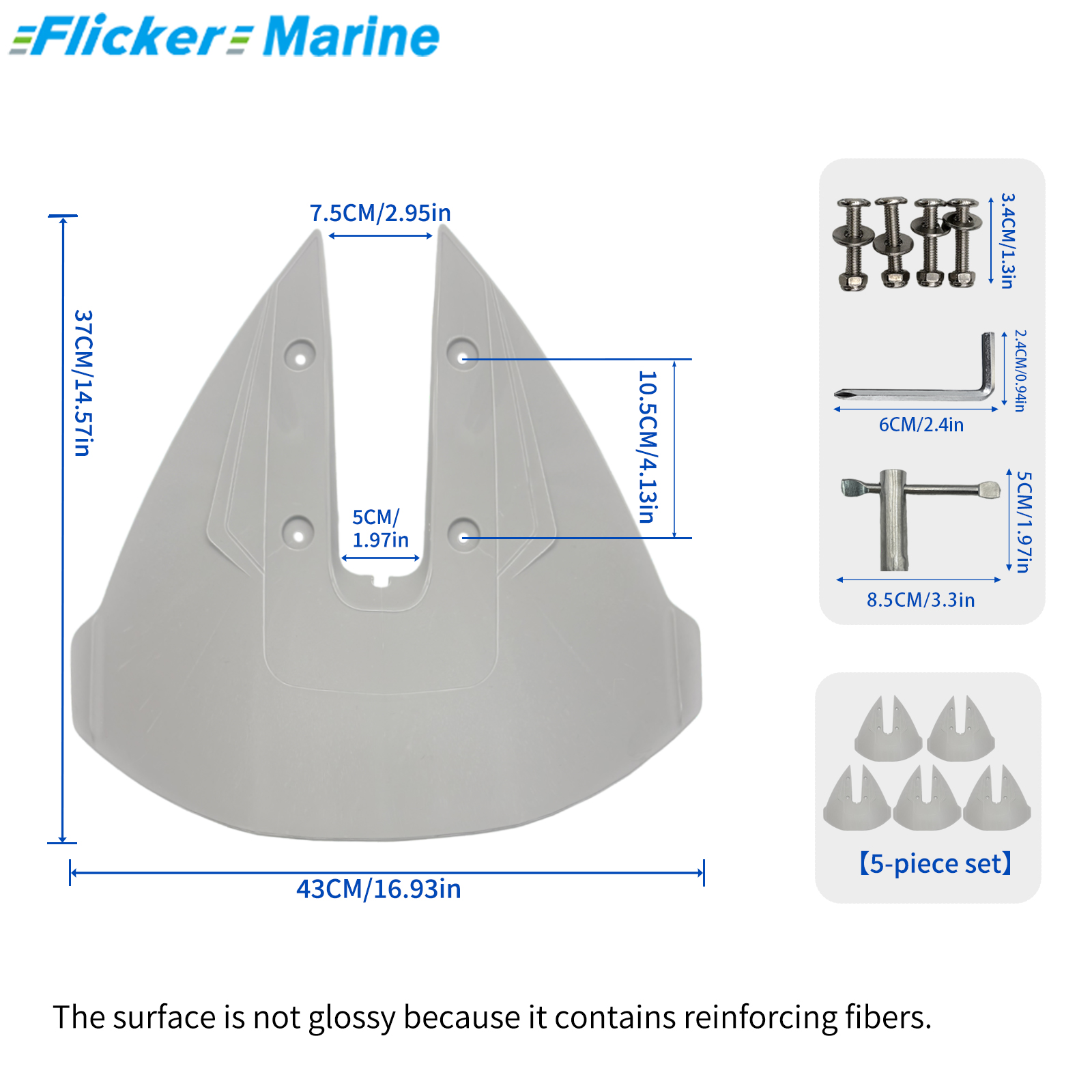 300 Hydrofoil for 40-300 hp Boats ，Narrow streamline shape.Quick, precise control.Eliminates drag.Improved thrust for quick plane at lower speeds