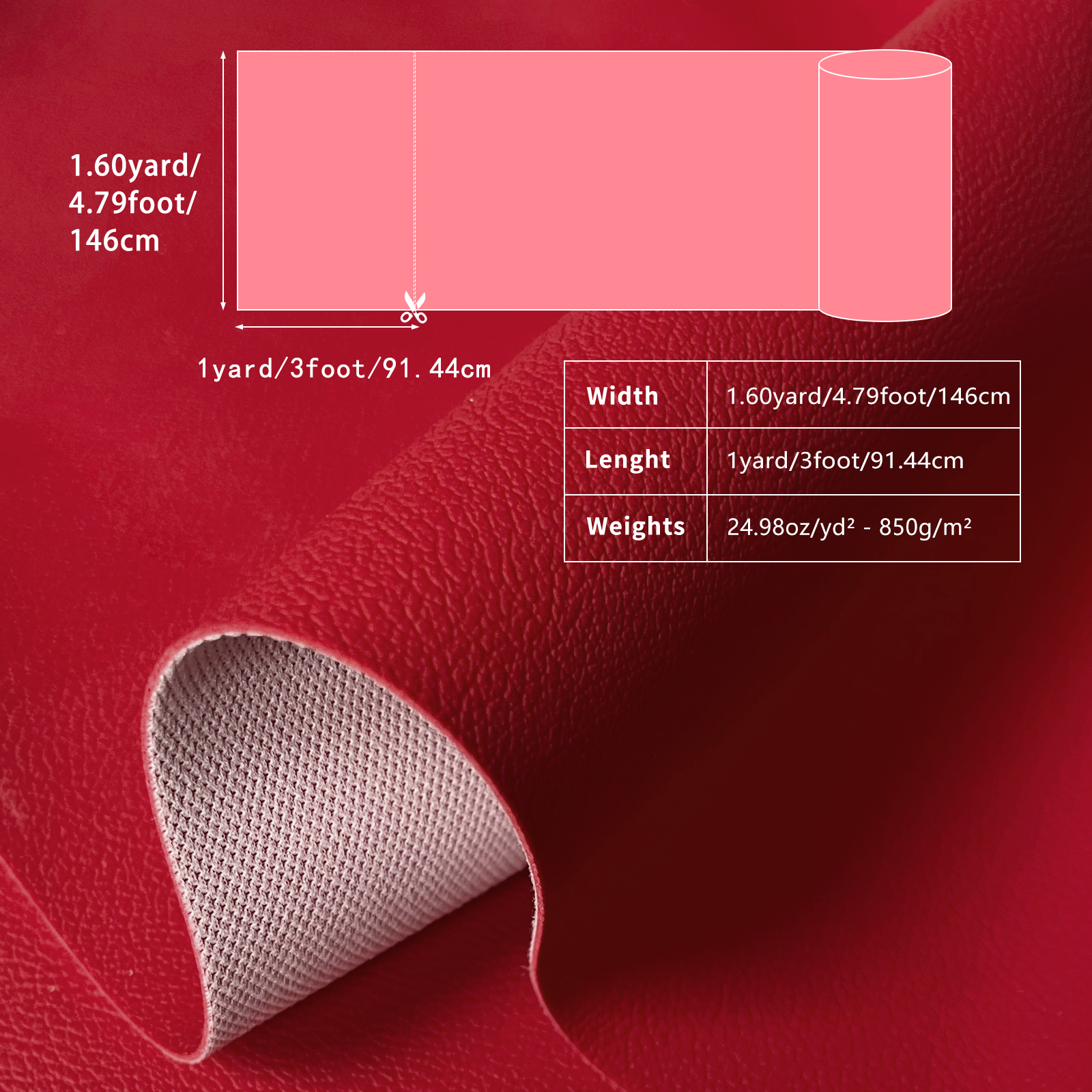 Yacht Specific PVC Leather 1 Yard, Marine Synthetic Leather Upholstery Material for Boat Seats and Interior