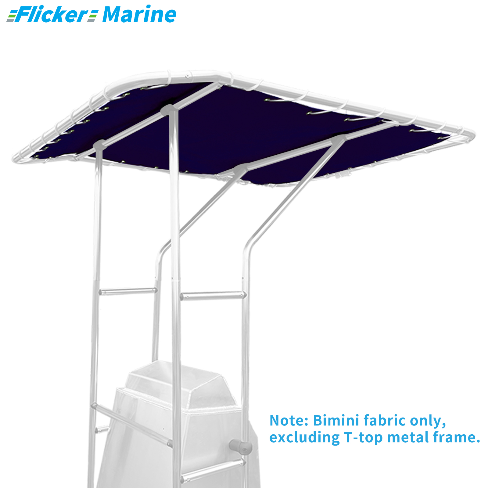 Marine T-Top Canvas, Heavy Duty UV Resistant Boat T-Top Replacement Cover, Durable Polyester Canopy for Center Console Boats