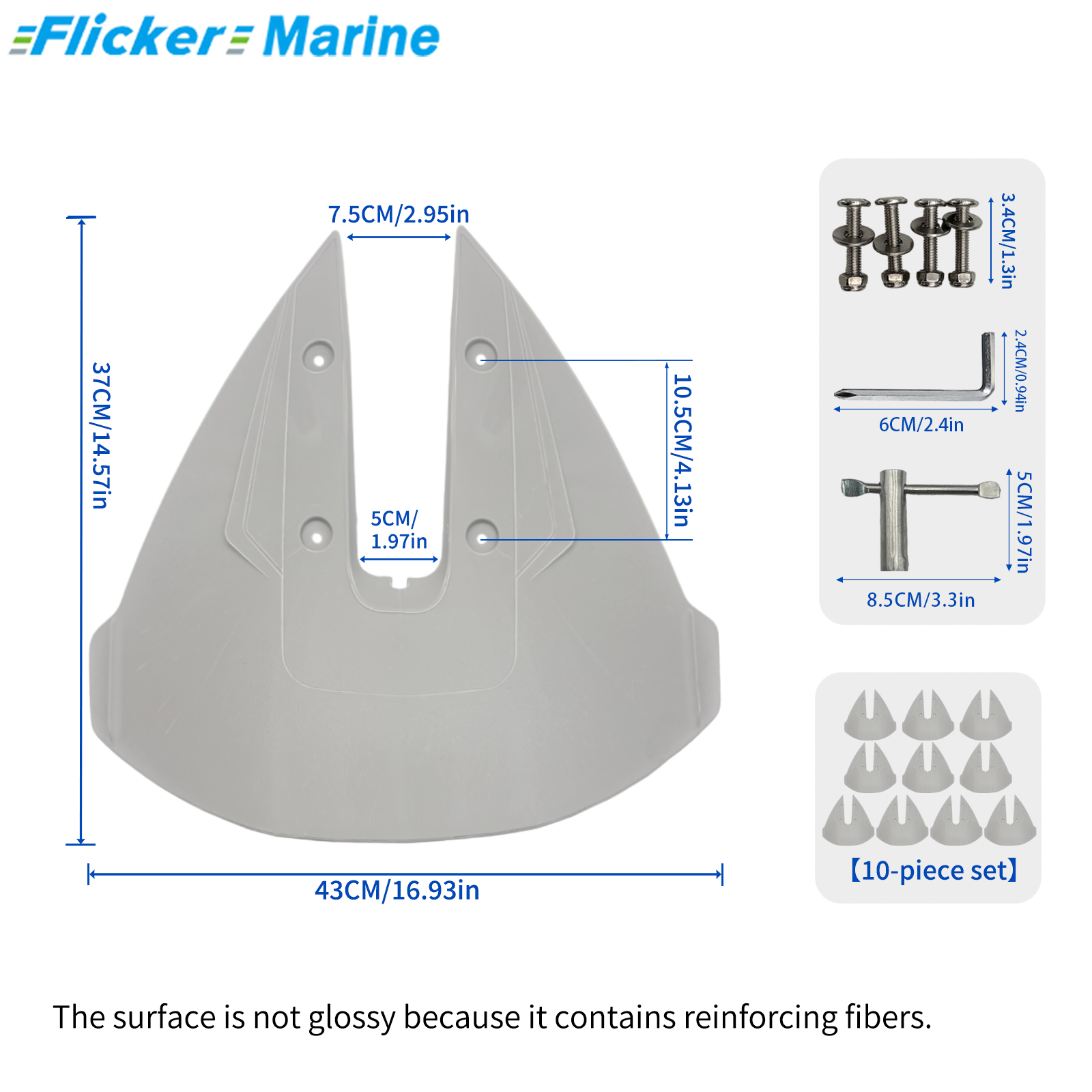 300 Hydrofoil for 40-300 hp Boats ，Narrow streamline shape.Quick, precise control.Eliminates drag.Improved thrust for quick plane at lower speeds