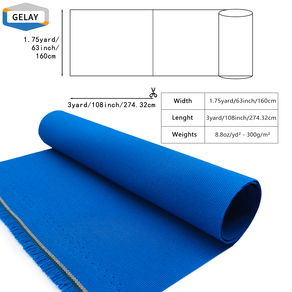 Gelay Fabric Basic Style Cover – Exquisite Craftsmanship, Fine Stitching, 4 Colors, 9 Sizes