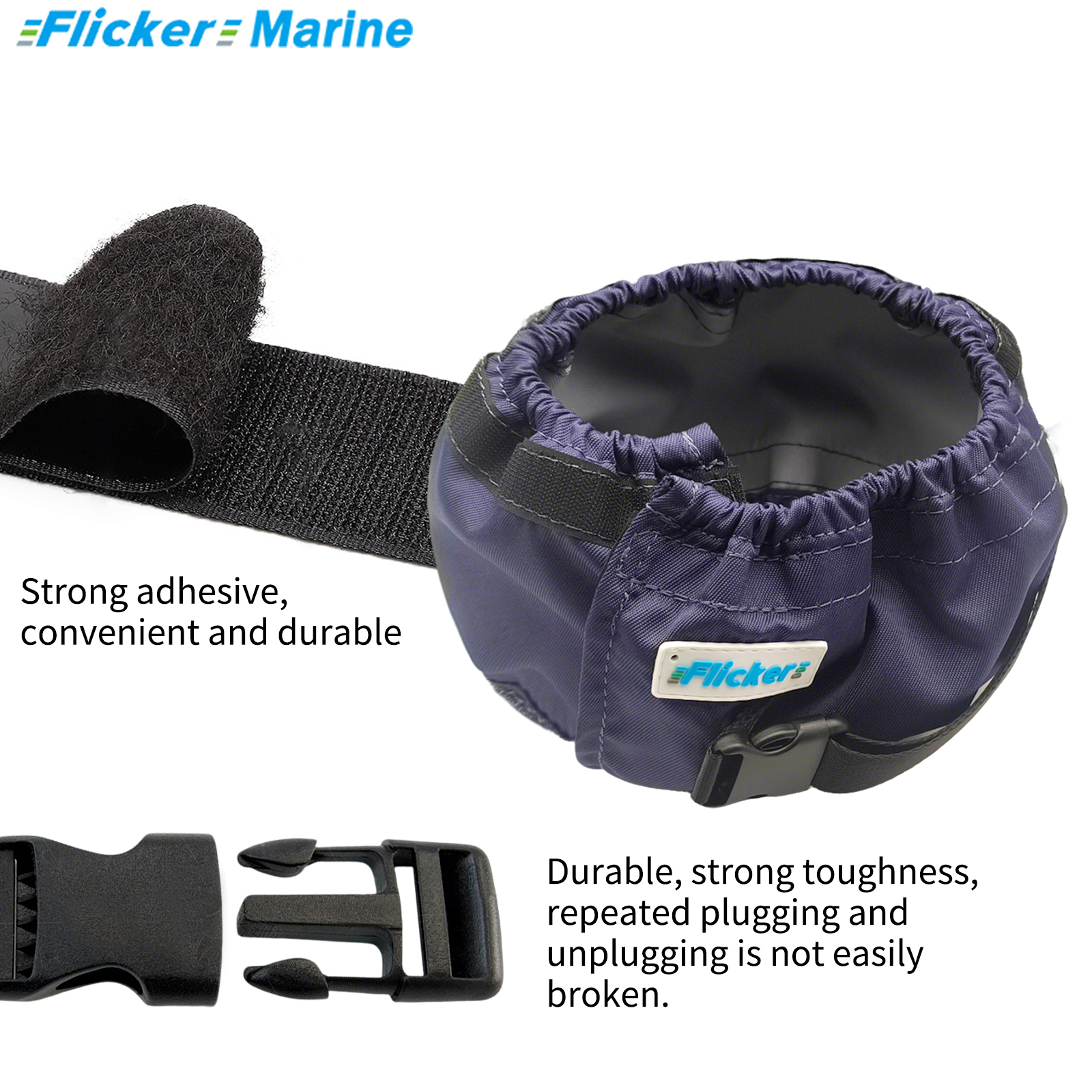 Flicker Waterproof Canvas Mast Base Protector – Adjustable Strap Cover for 25cm (9.8in) Sailboat & Yacht Mast