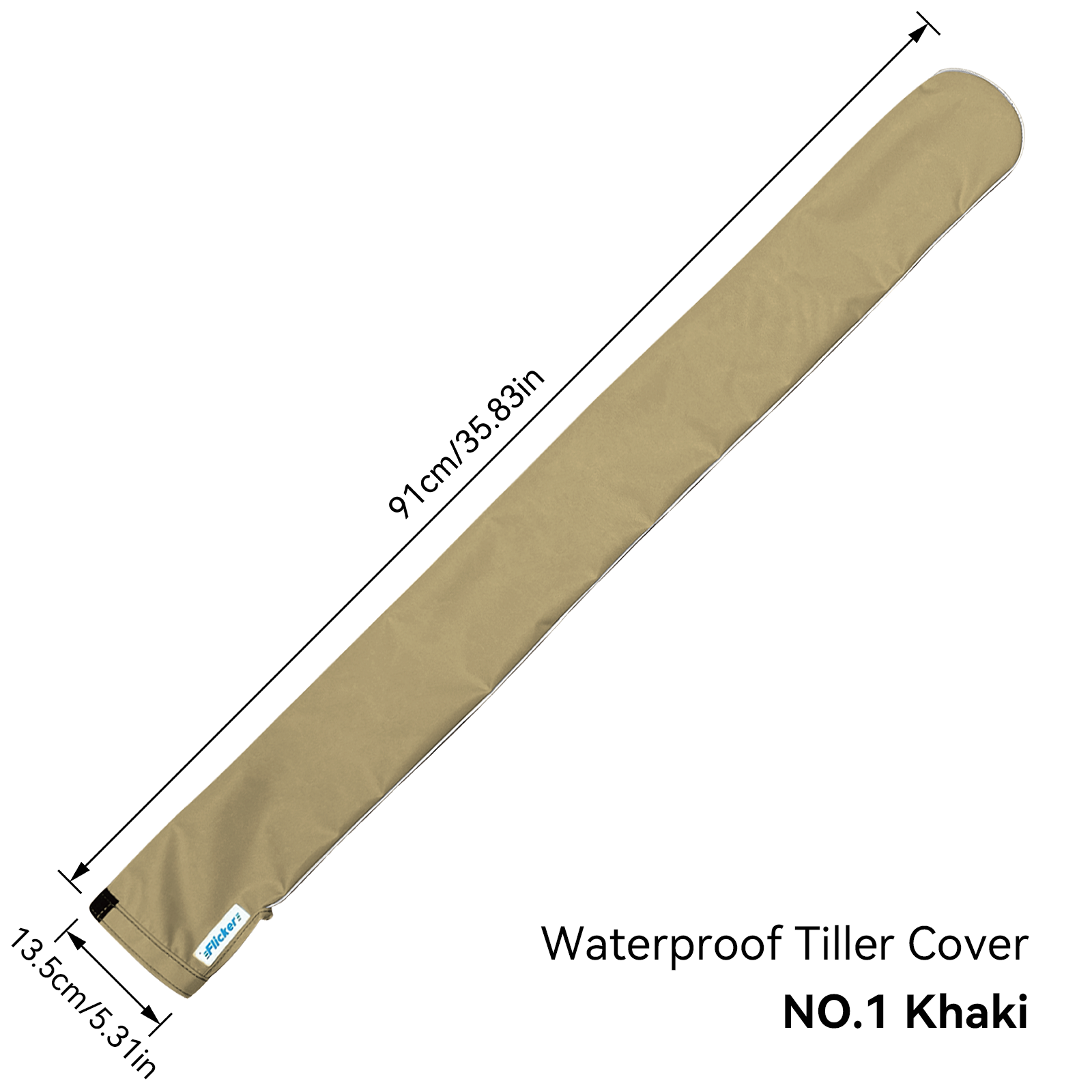 Sailboat Tiller Cover with Reflective Strip, UV Resistant Polyester Tiller Protector, Marine Protective Cover for Dinghies and Sailboats