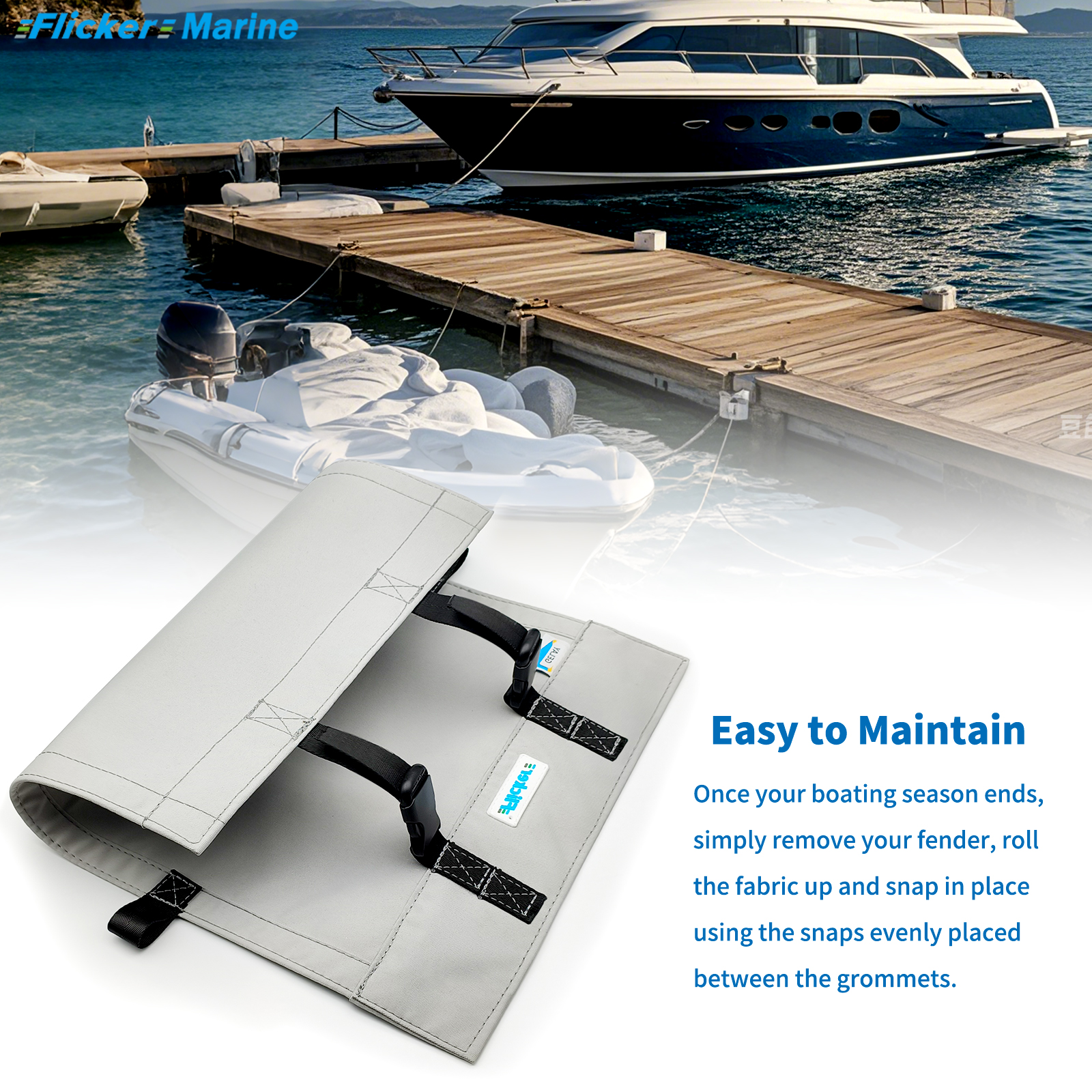 Various Types And Sizes of Fender Holster, Boat Fender Holder, Polyester Material with High Color Fastness to Provide Better Protection for The Boat And Adhesive Backing to Protect The Internal Contents