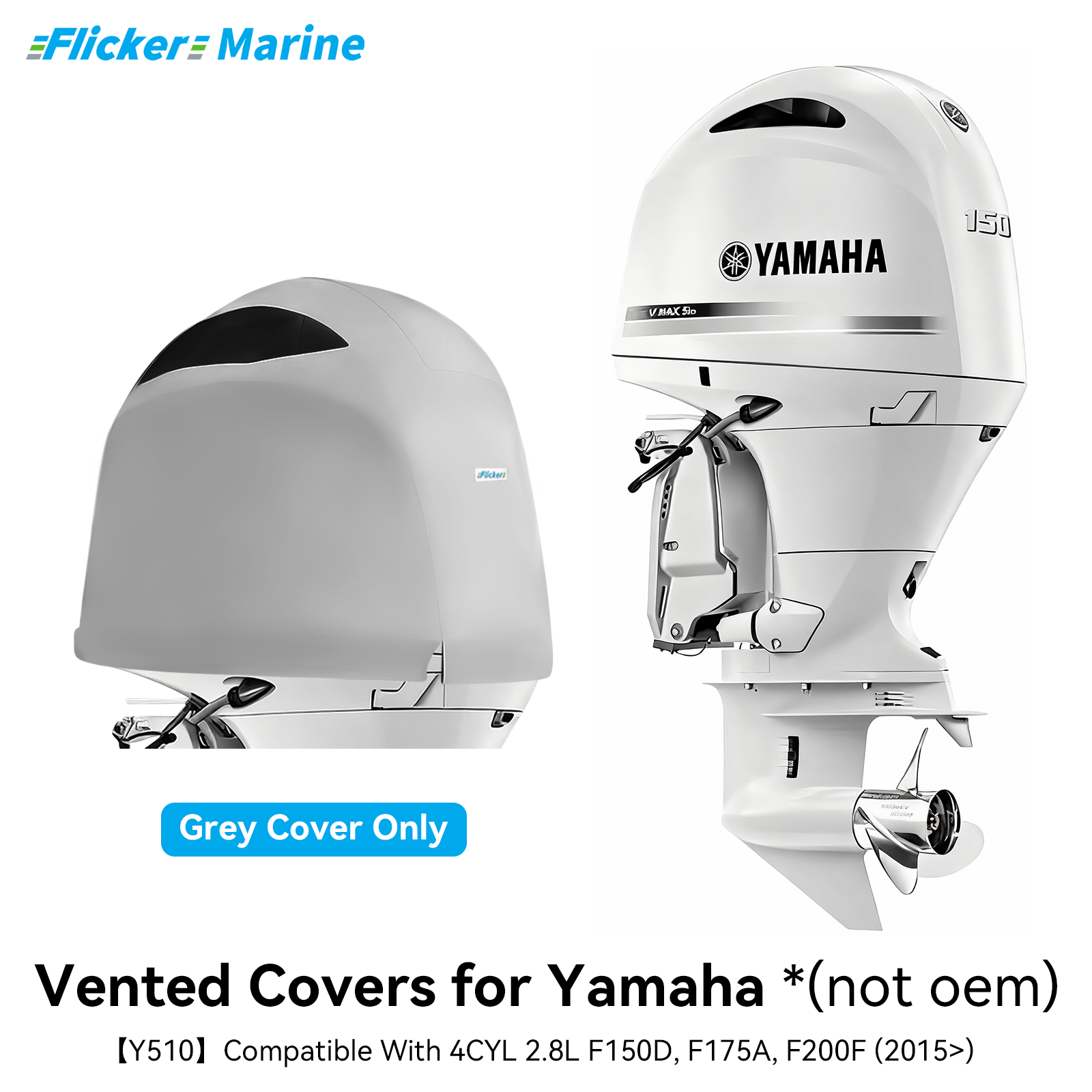 Grey Vented Covers for YAMAHA