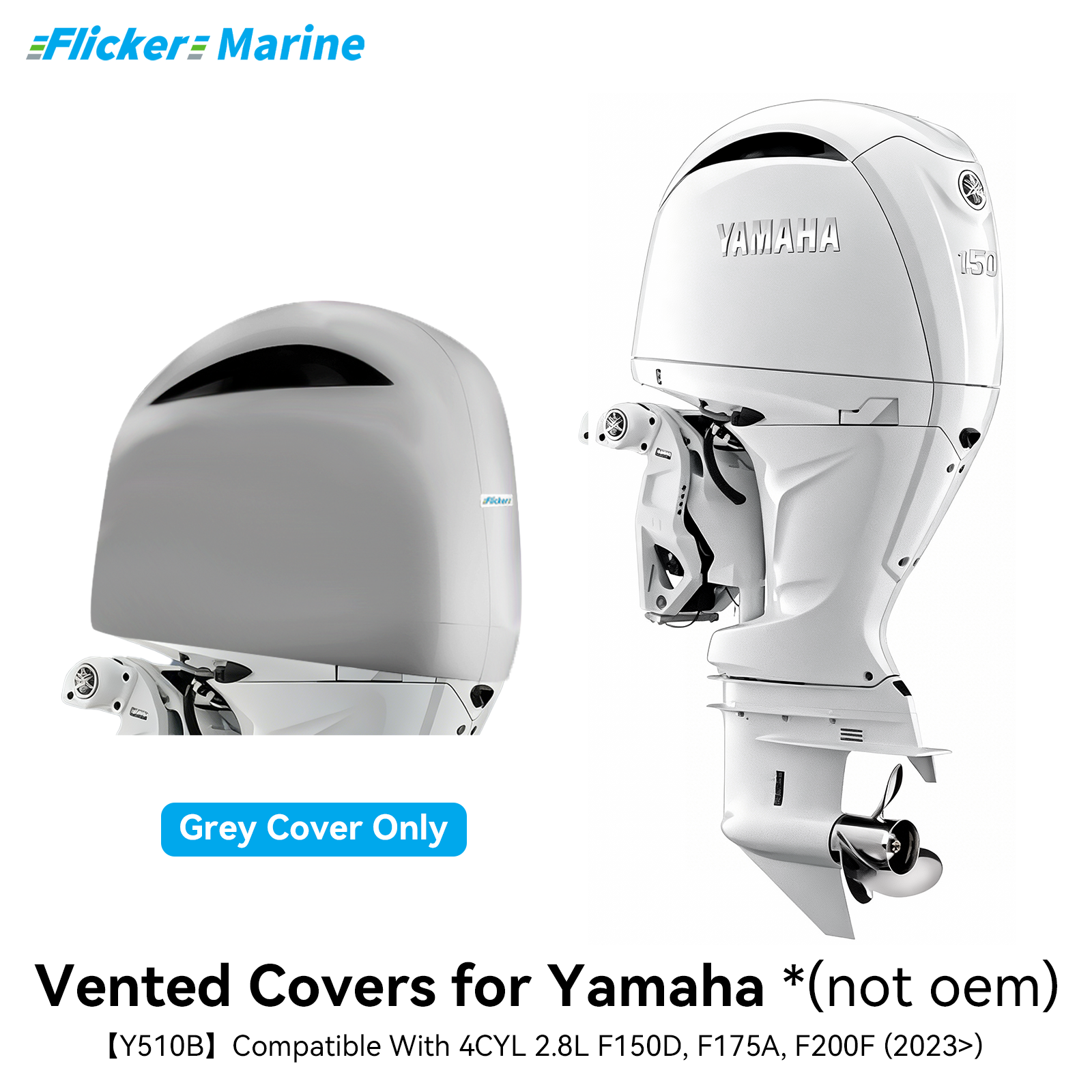 Grey Vented Covers for YAMAHA