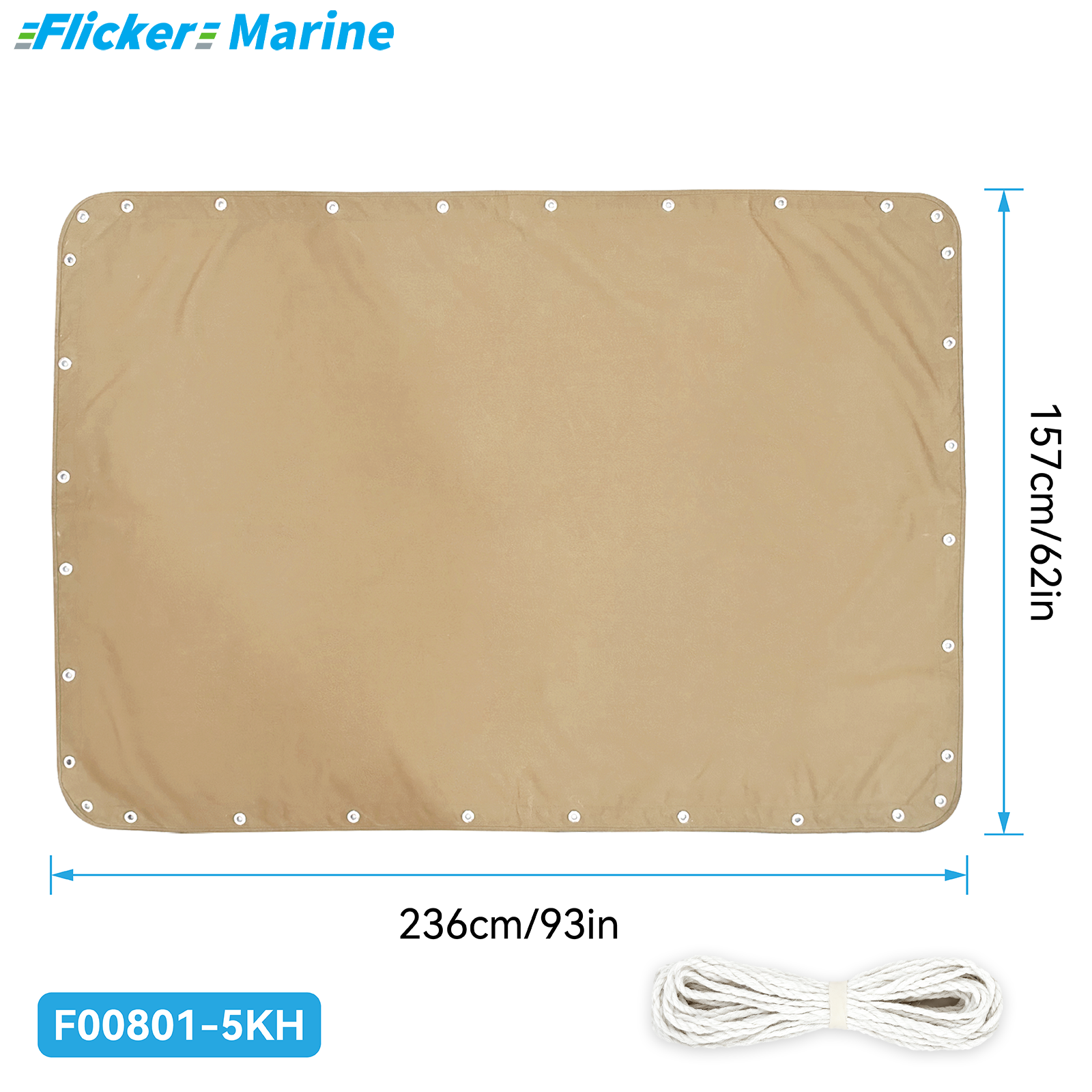 Marine T-Top Canvas, Heavy Duty UV Resistant Boat T-Top Replacement Cover, Durable Polyester Canopy for Center Console Boats