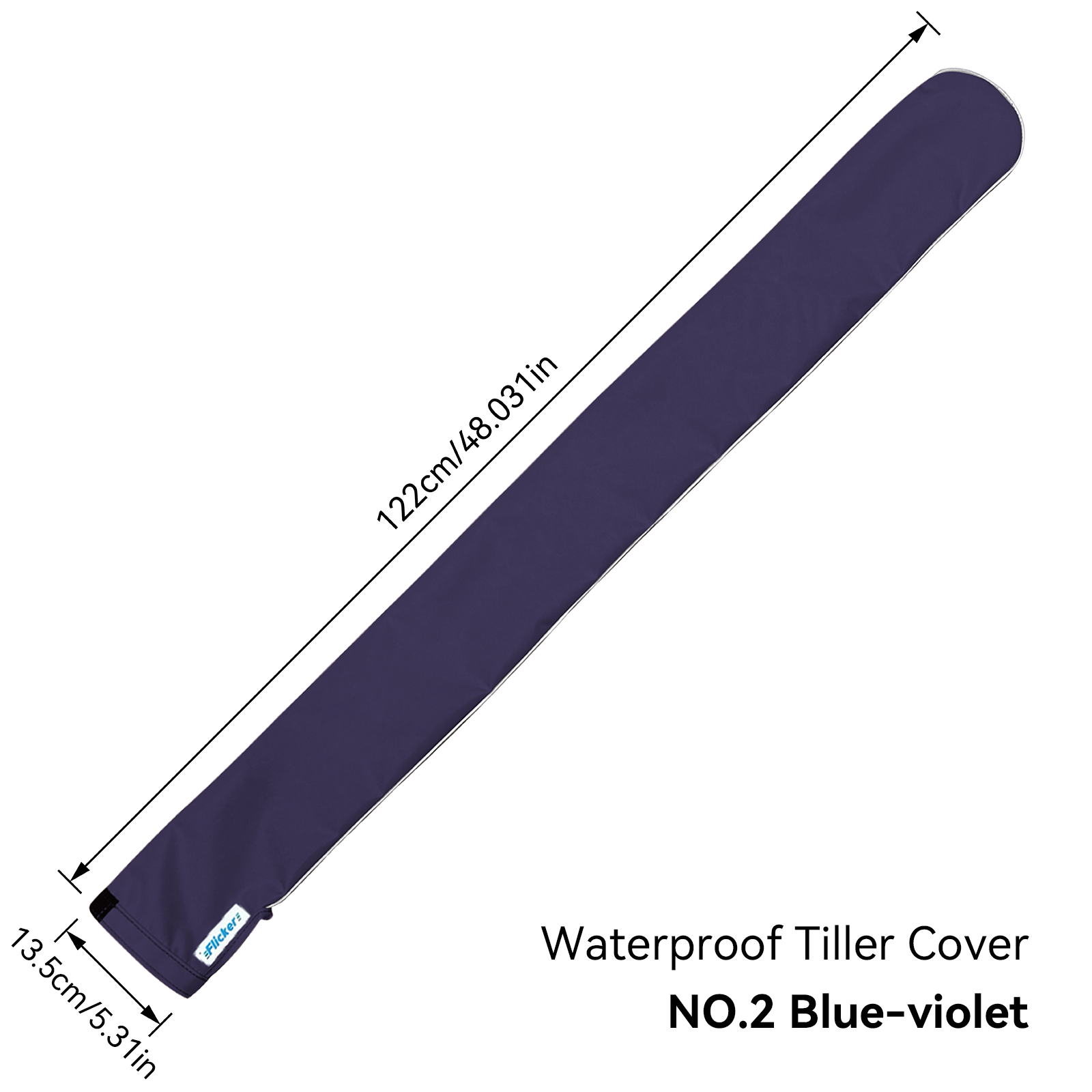 Sailboat Tiller Cover with Reflective Strip, UV Resistant Polyester Tiller Protector, Marine Protective Cover for Dinghies and Sailboats
