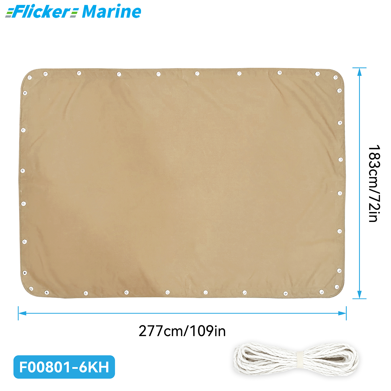 Marine T-Top Canvas, Heavy Duty UV Resistant Boat T-Top Replacement Cover, Durable Polyester Canopy for Center Console Boats