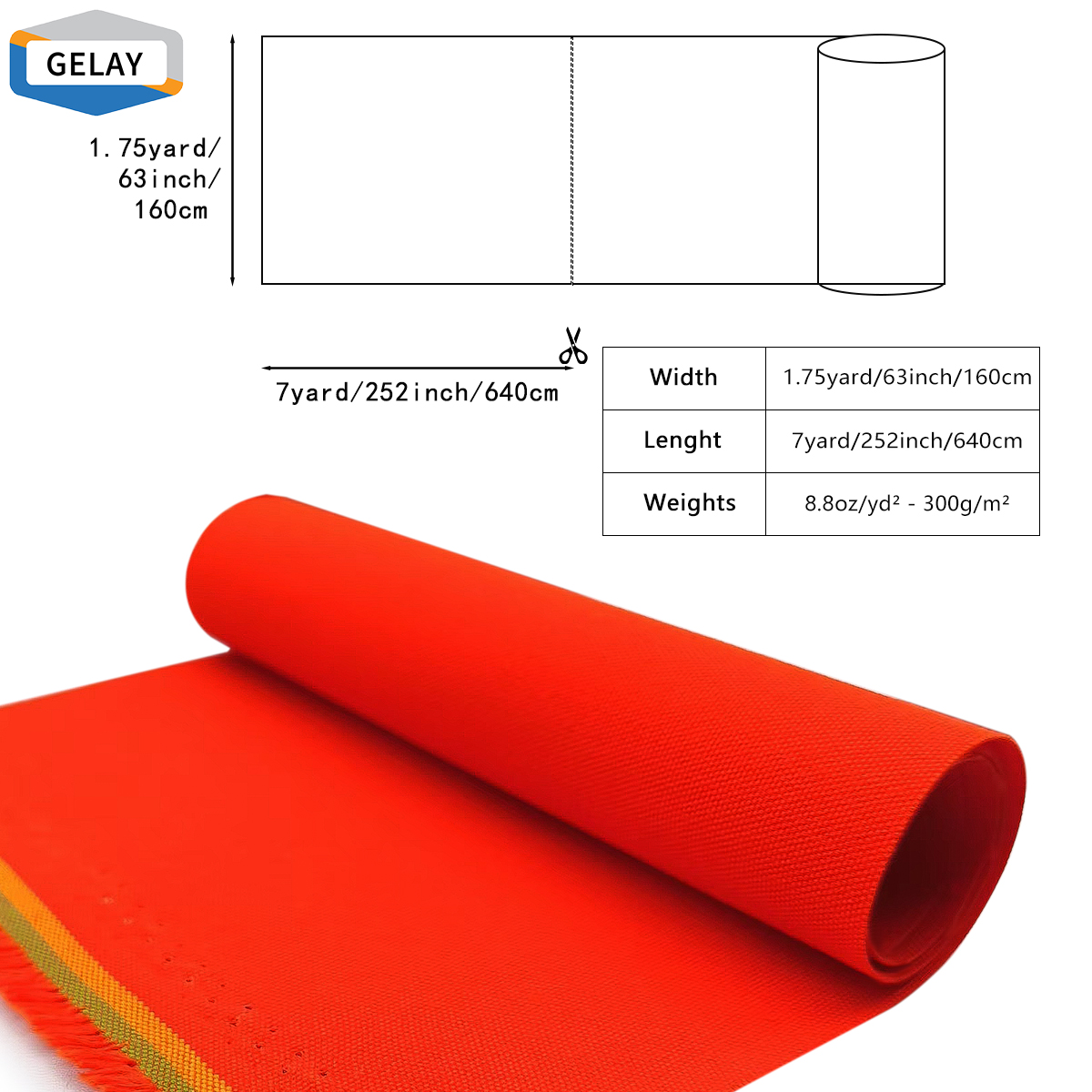 Gelay Fabric Basic Style Cover – Exquisite Craftsmanship, Fine Stitching, 4 Colors, 9 Sizes