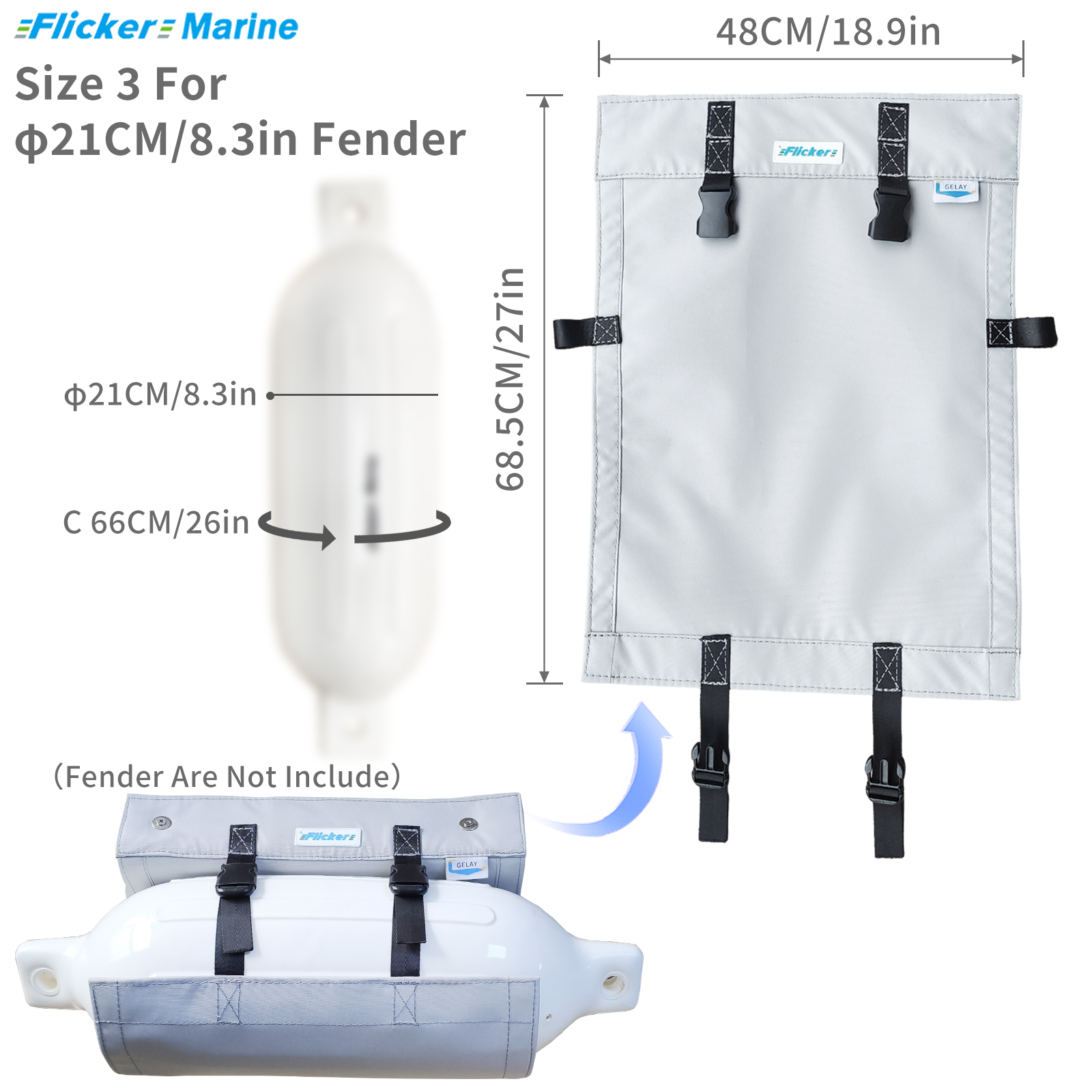 Various Types And Sizes of Fender Holster, Boat Fender Holder, Polyester Material with High Color Fastness to Provide Better Protection for The Boat And Adhesive Backing to Protect The Internal Contents