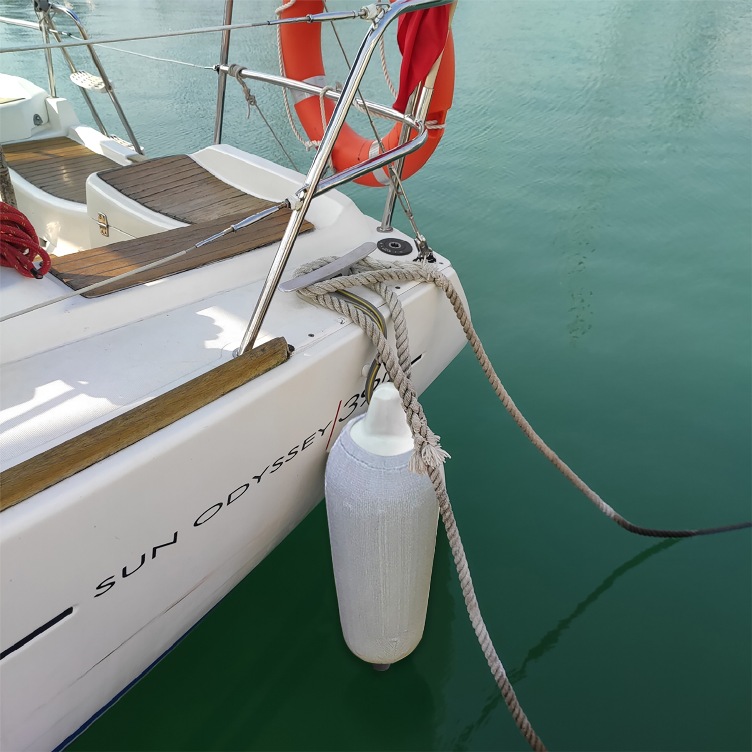 Flicker Gray Acrylic Boat Fender Cover Marine Protective Sleeve for Boat Fenders Multiple Size Options