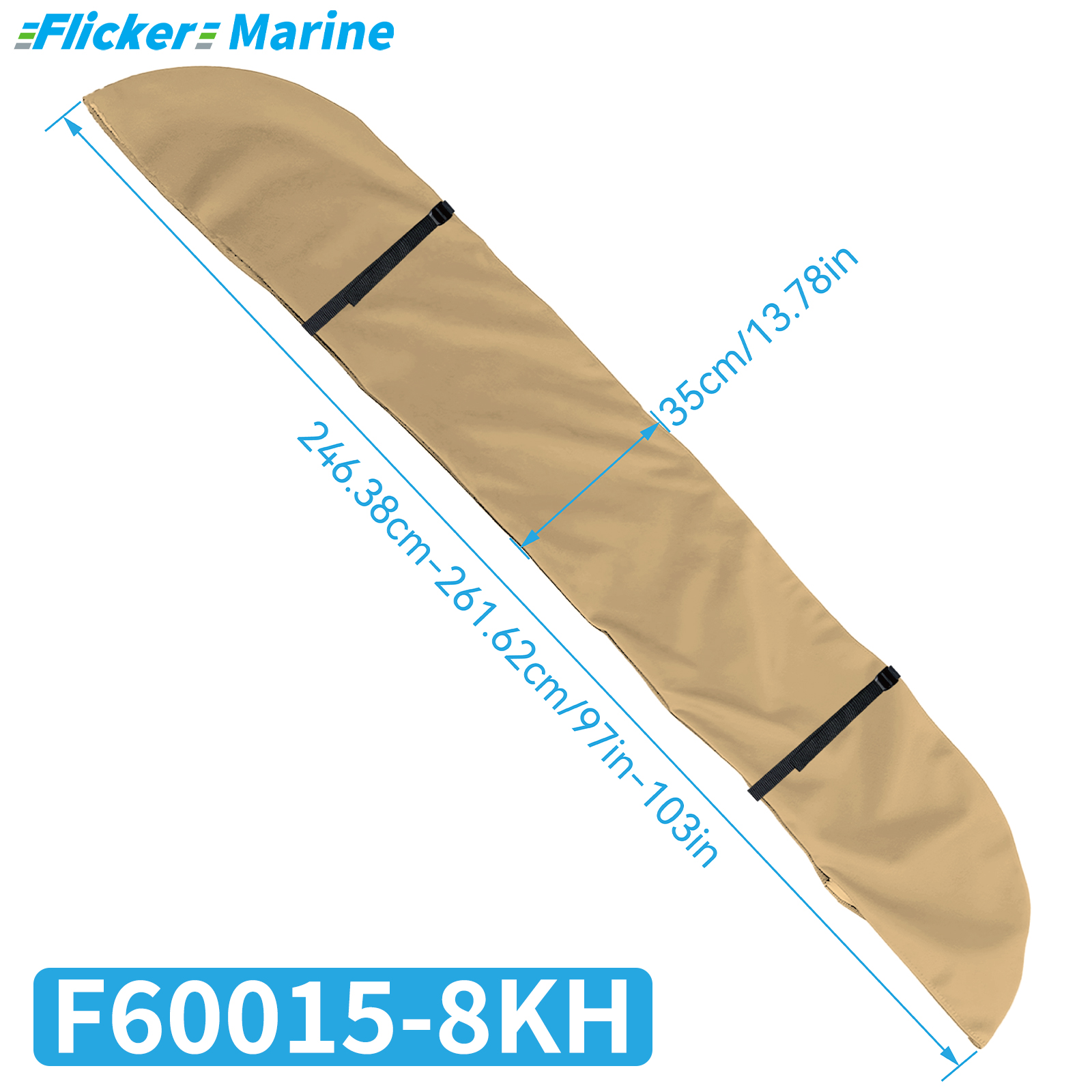 Bimini Top Cover, UV Resistant Polyester Boat Canopy Cover, Marine Protective Cover for Bimini Tops, Reinforced Stitching and Secure Fit
