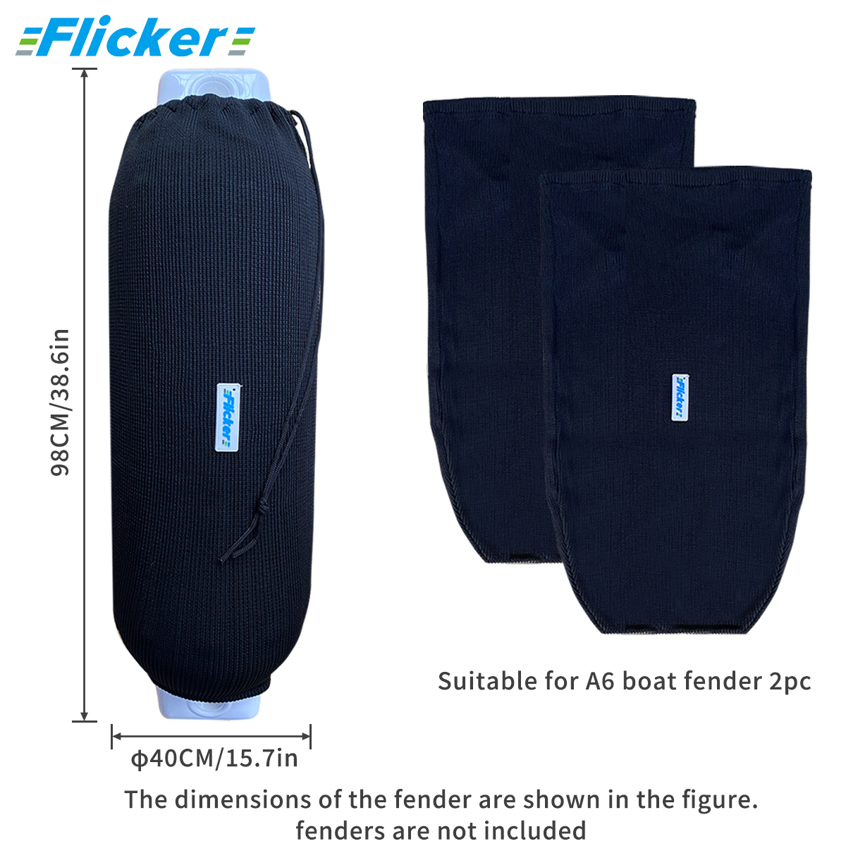 Black Boat Fender Covers