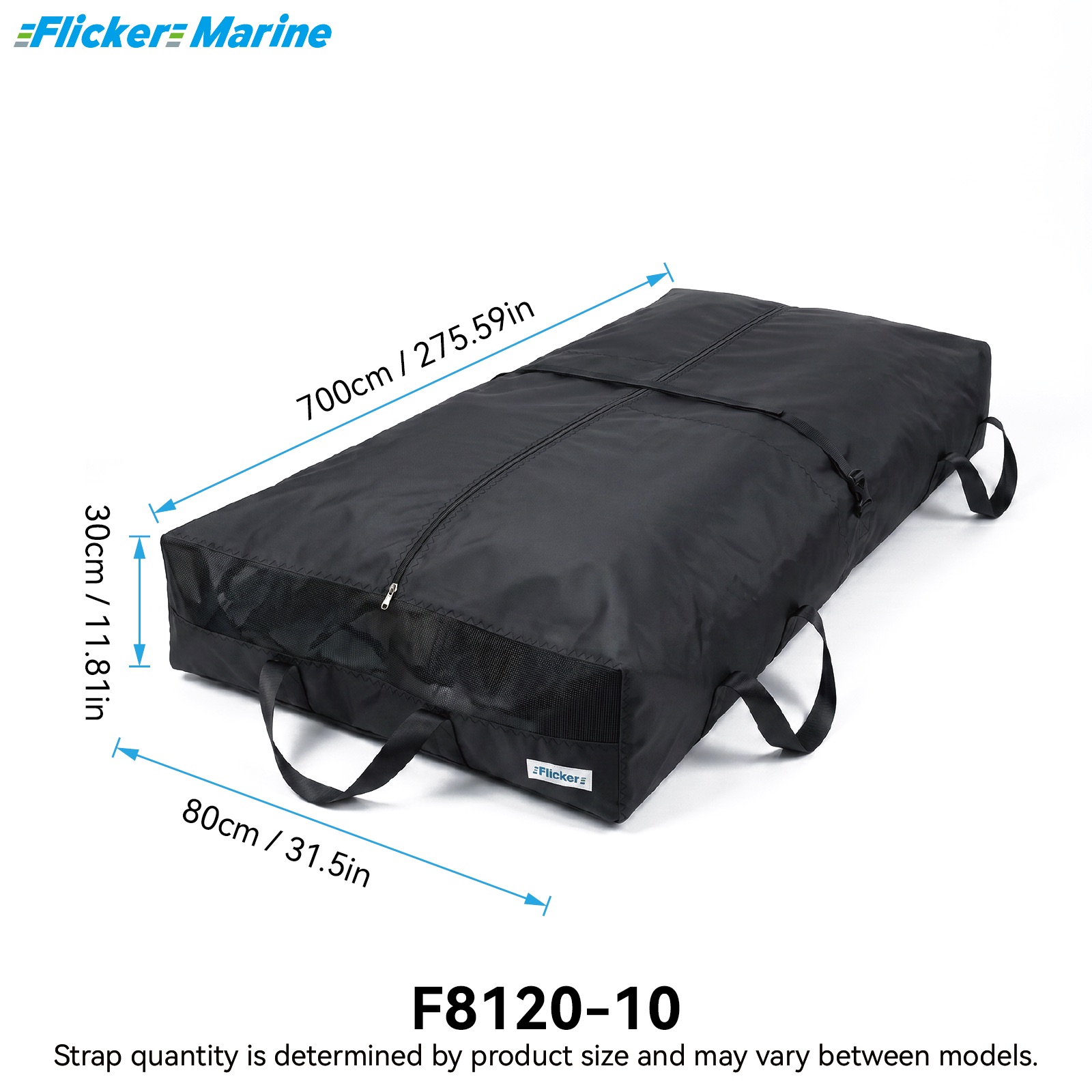 Long Mainsail Storage Bag, UV Resistant Polyester Sail Bag for Sailboats, Reinforced Stitching, Lightweight Foldable Design for Sail Storage and Transport