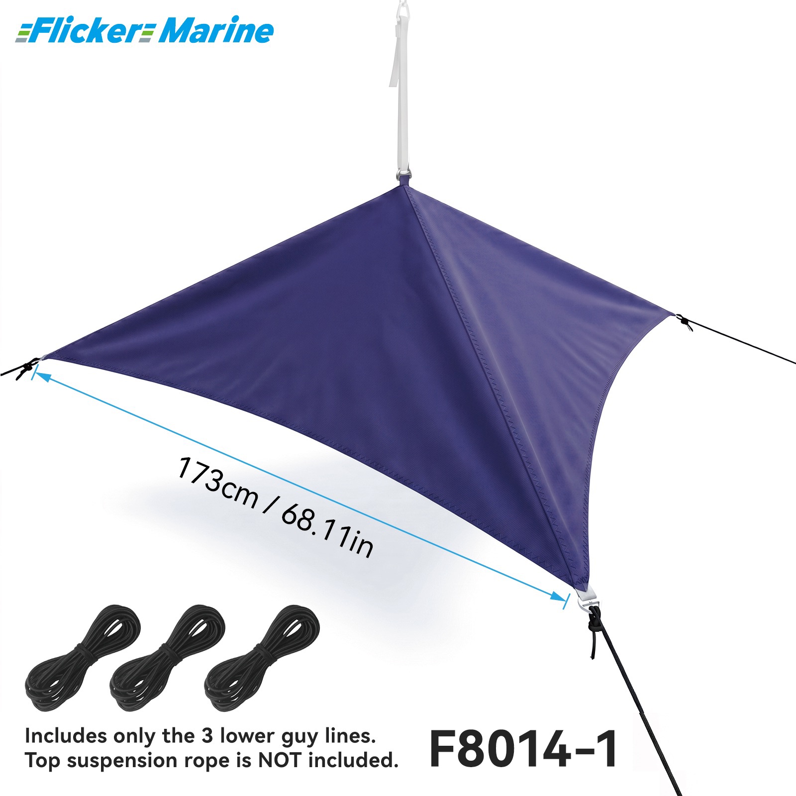 Triangular Hatch Sunshade for Sailboats, UV Resistant Polyester Hatch Cover, Breathable Sun Protection, Durable Marine Deck Hatch Shade