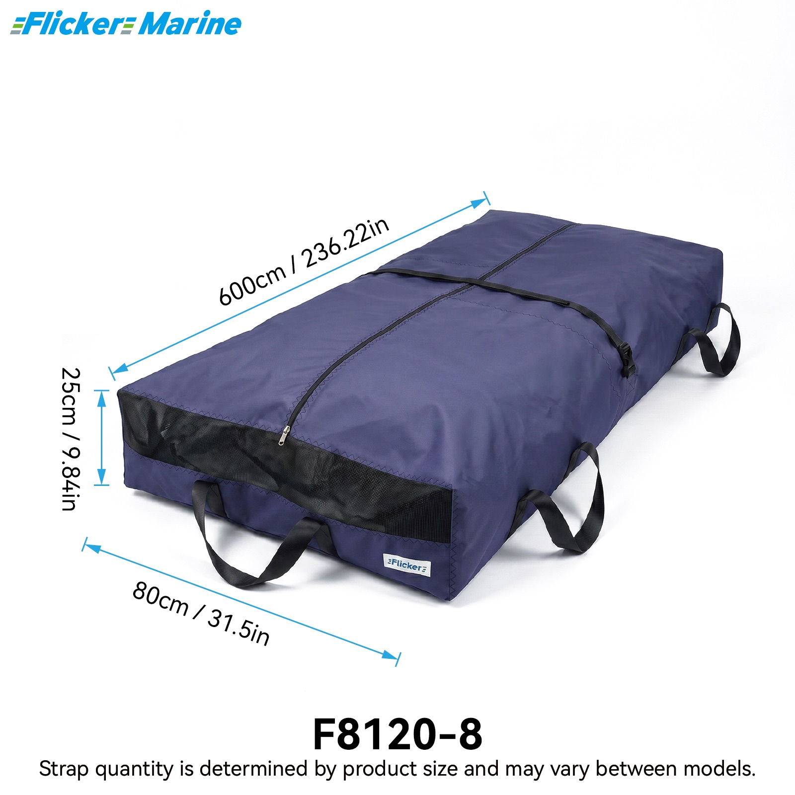 Long Mainsail Storage Bag, UV Resistant Polyester Sail Bag for Sailboats, Reinforced Stitching, Lightweight Foldable Design for Sail Storage and Transport