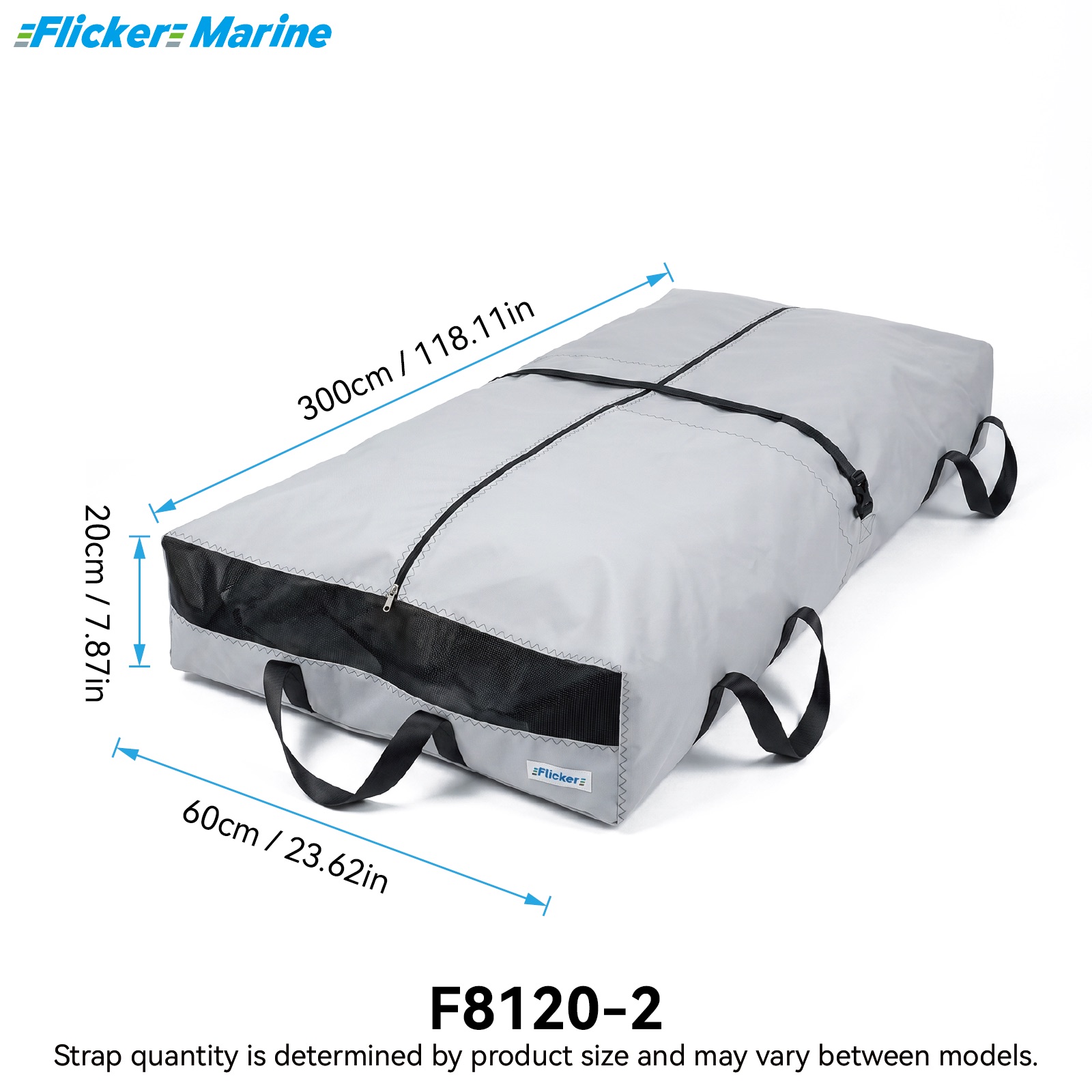 Long Mainsail Storage Bag, UV Resistant Polyester Sail Bag for Sailboats, Reinforced Stitching, Lightweight Foldable Design for Sail Storage and Transport