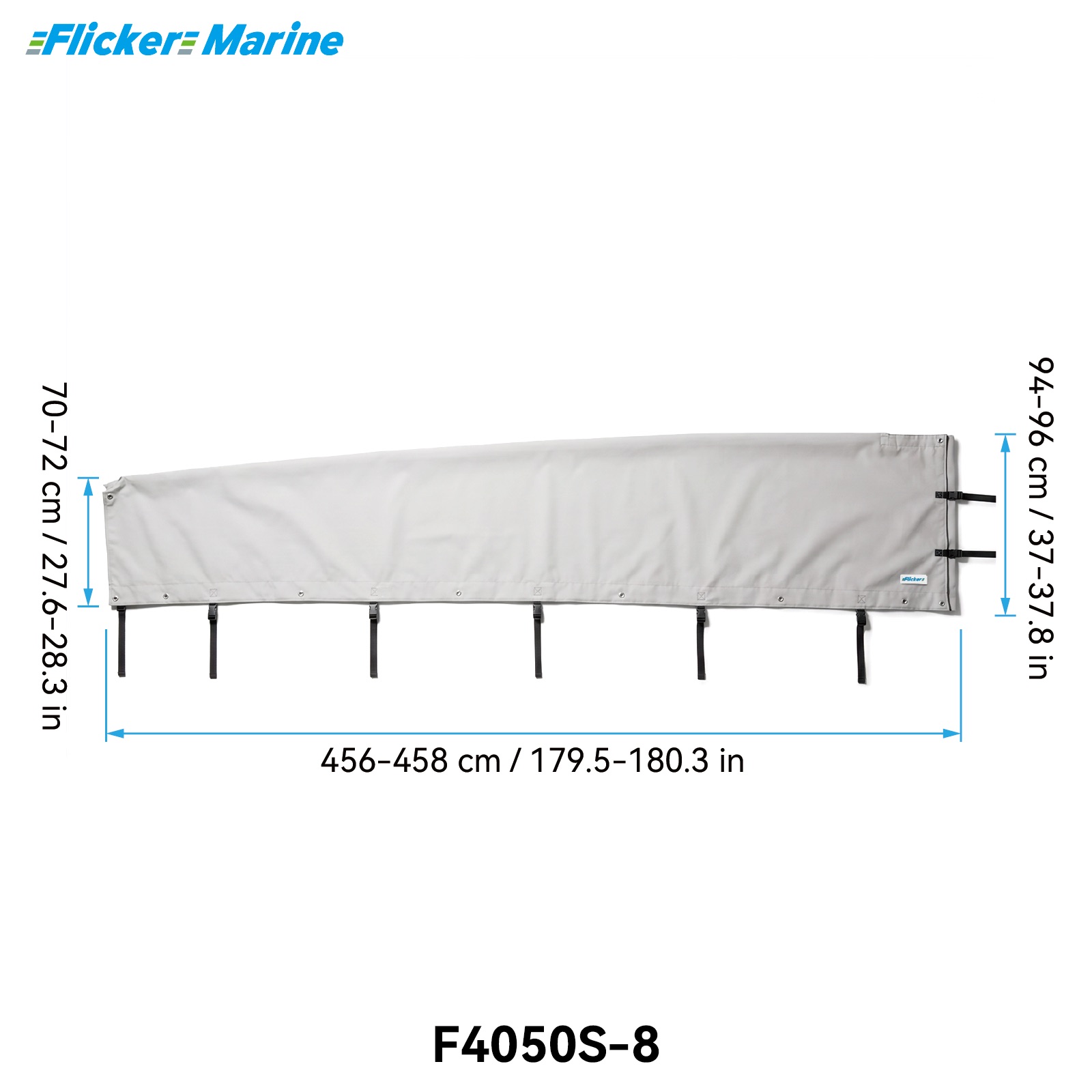 Mainsail Cover for Sailboats, UV Resistant Polyester Sail Cover, Reinforced Stitching, Weather Protection for Storage and Dockside Use