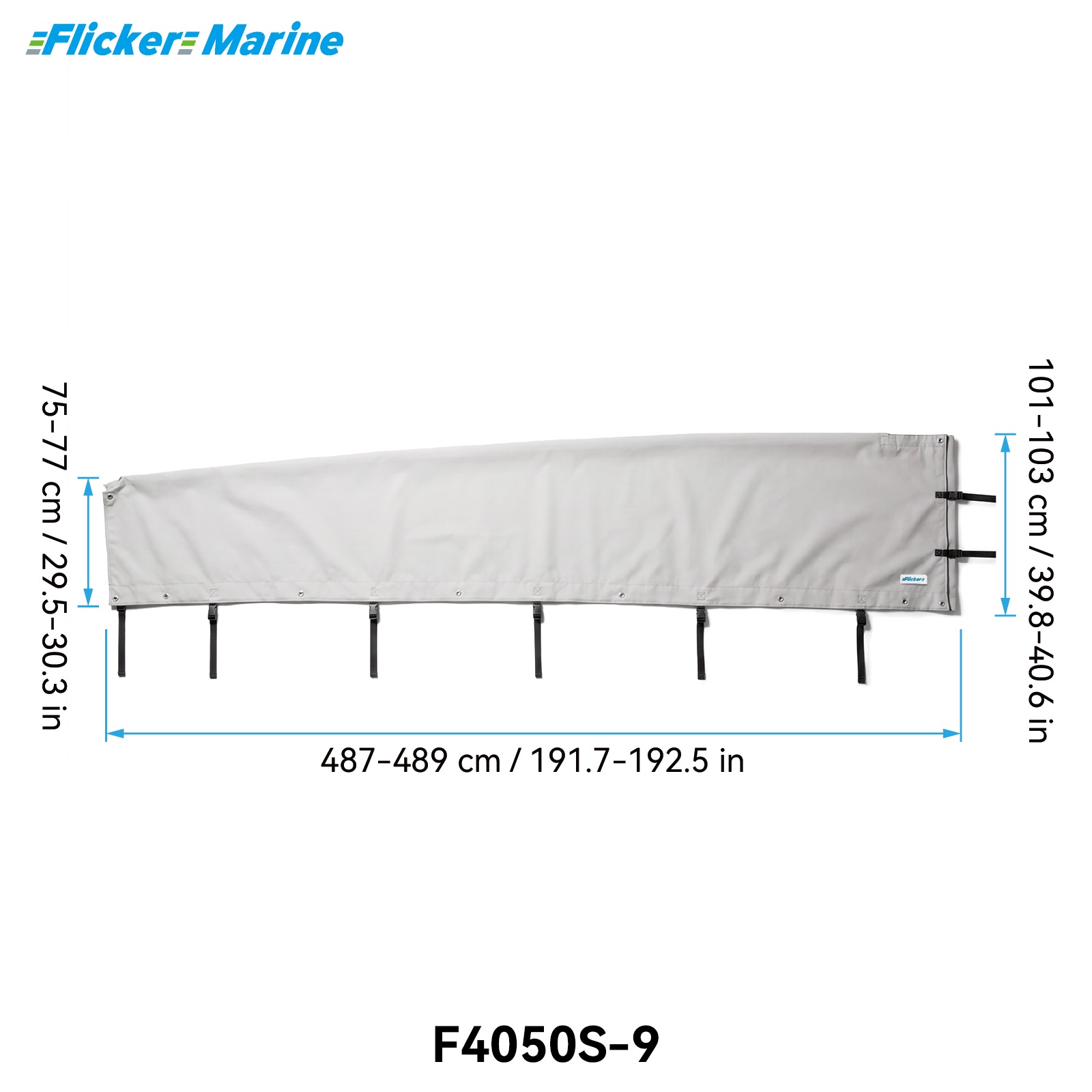 Mainsail Cover for Sailboats, UV Resistant Polyester Sail Cover, Reinforced Stitching, Weather Protection for Storage and Dockside Use