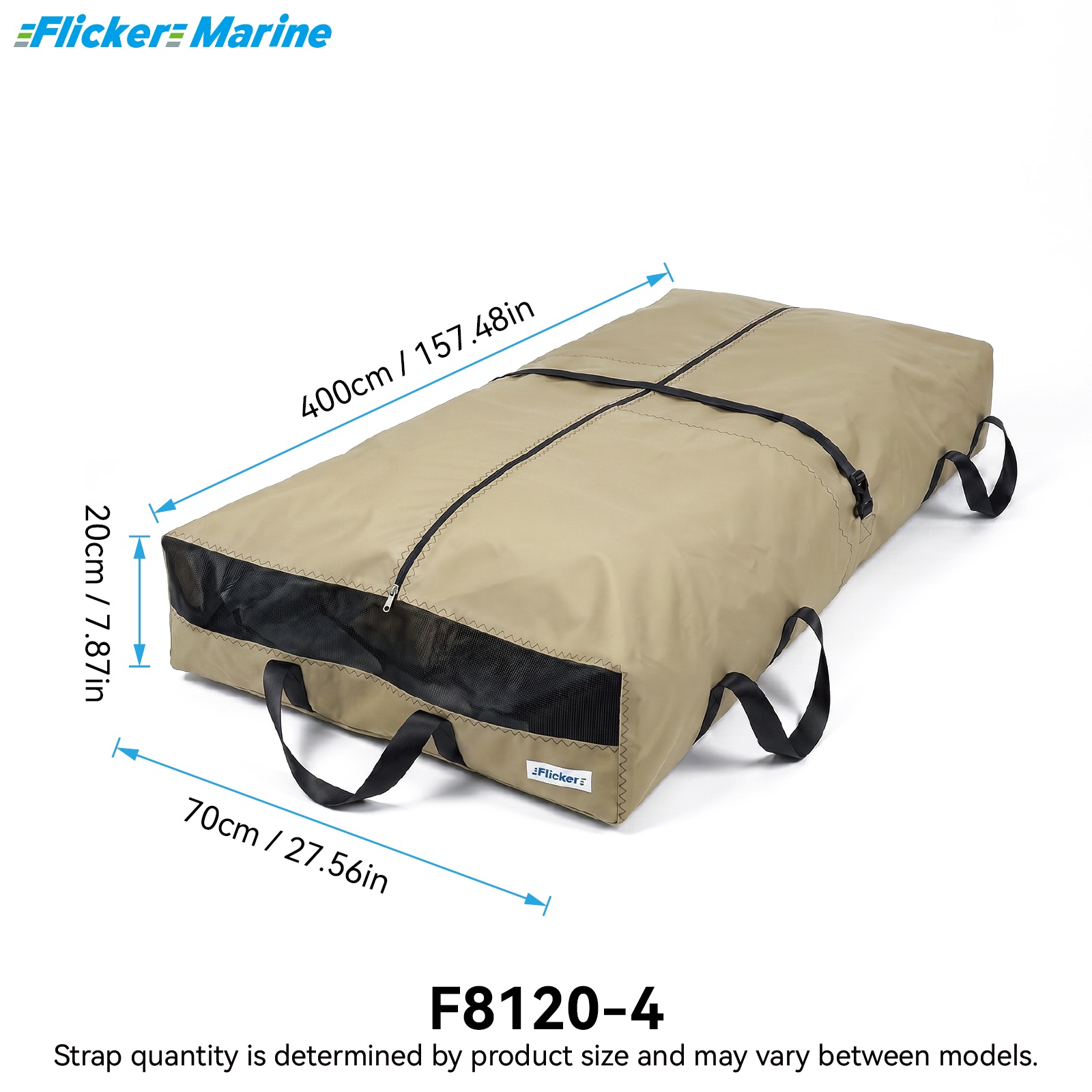 Long Mainsail Storage Bag, UV Resistant Polyester Sail Bag for Sailboats, Reinforced Stitching, Lightweight Foldable Design for Sail Storage and Transport