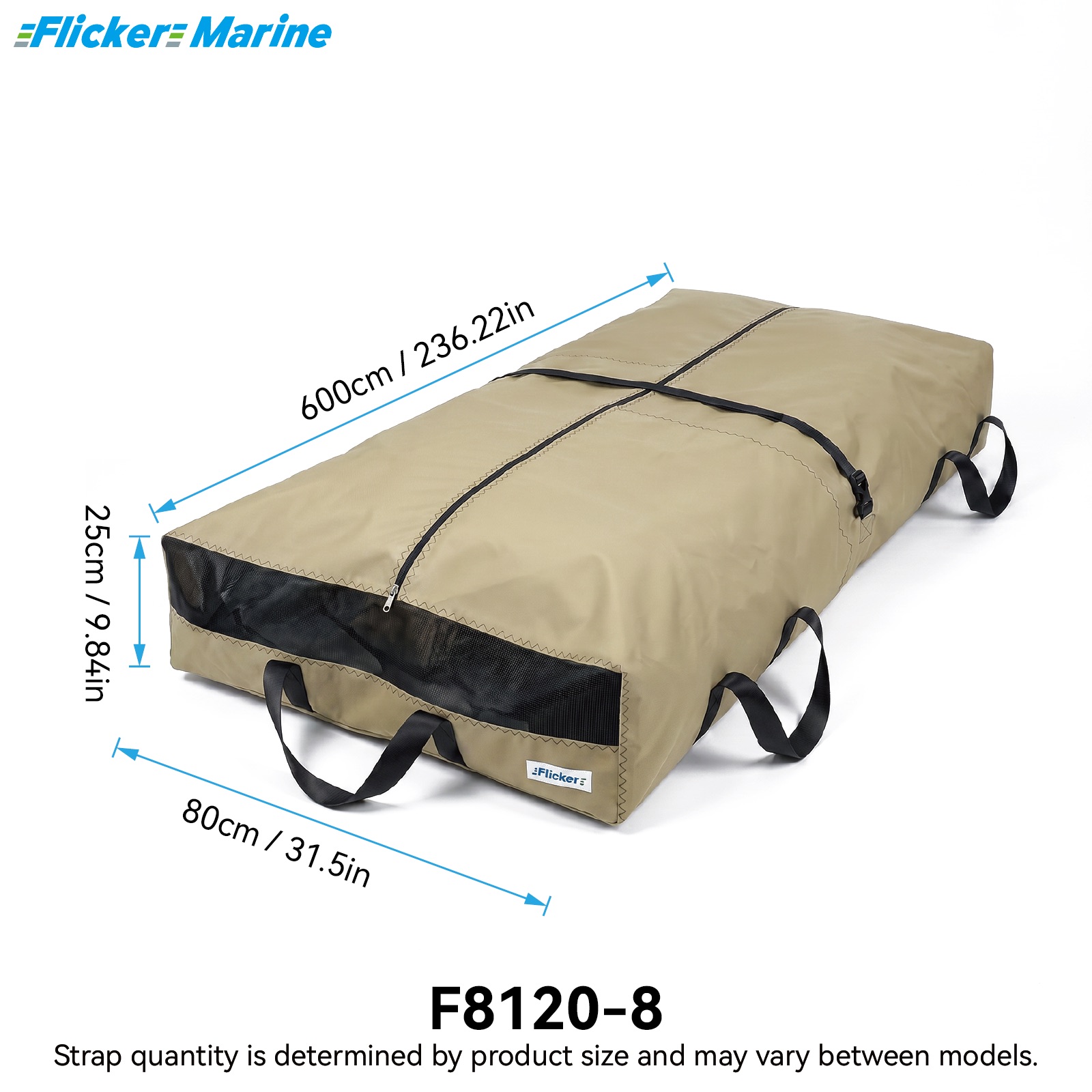 Long Mainsail Storage Bag, UV Resistant Polyester Sail Bag for Sailboats, Reinforced Stitching, Lightweight Foldable Design for Sail Storage and Transport