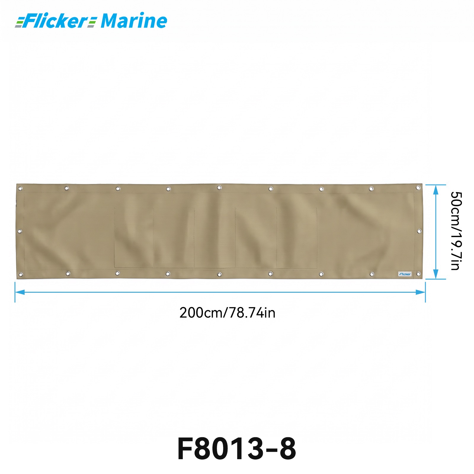 Marine Privacy Screen for Boat Railings, UV Resistant Polyester Lifeline Shade Panel, Durable Privacy Cover for Sailboats and Yachts